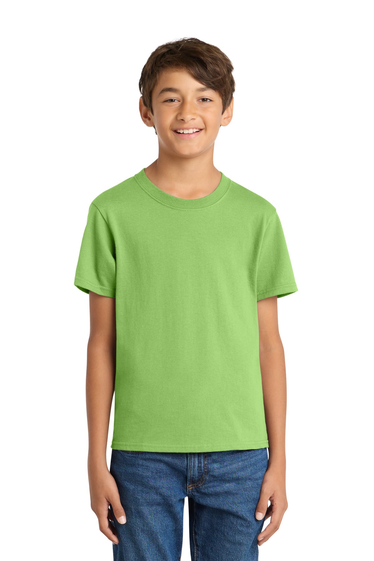 Custom Embroidered or DTF Printed - Port & Co™ Youth Core Cotton Tee. PC54Y