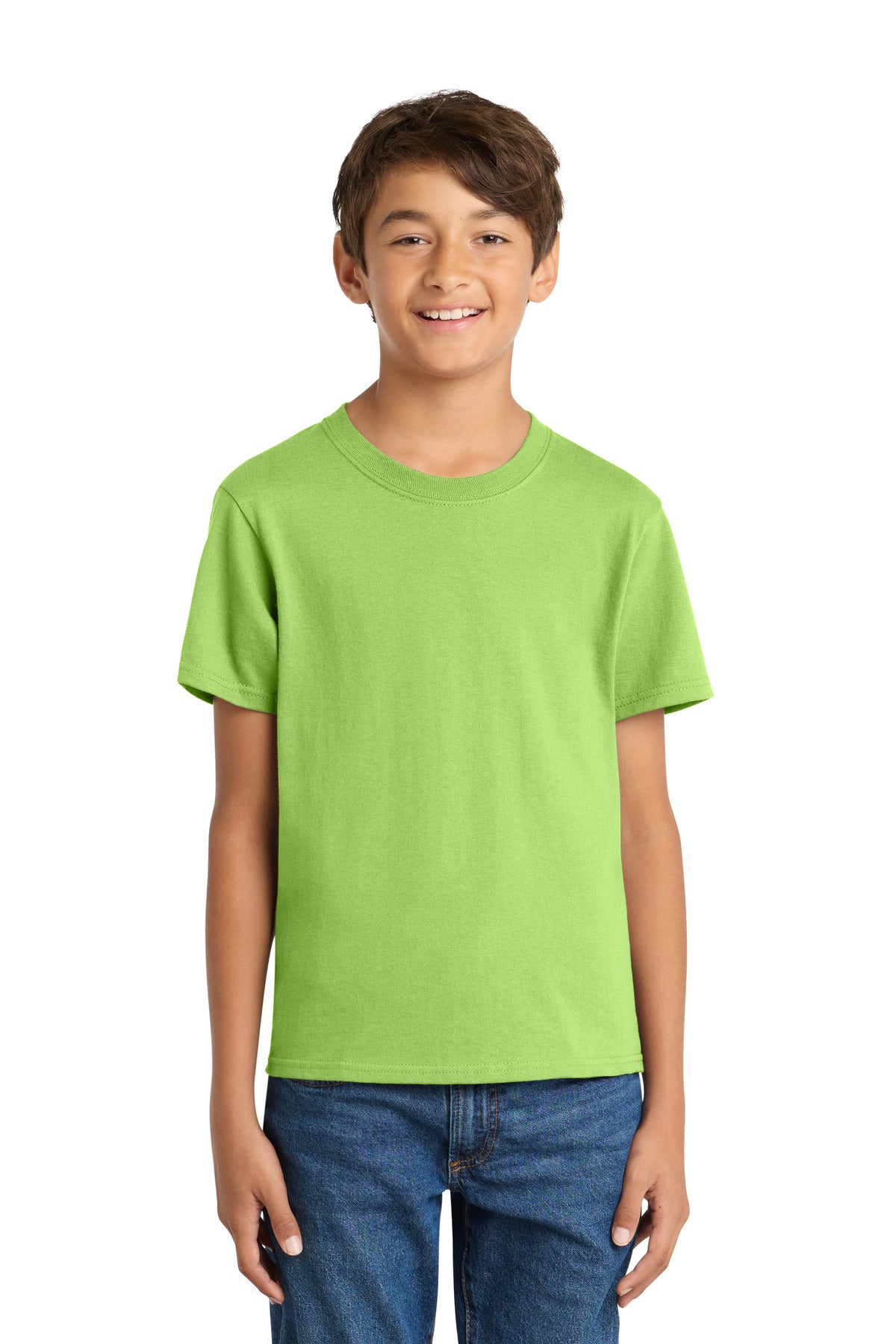 Custom Embroidery or DTF Print - Port & Co ®  Youth Core Cotton Tee. PC54Y