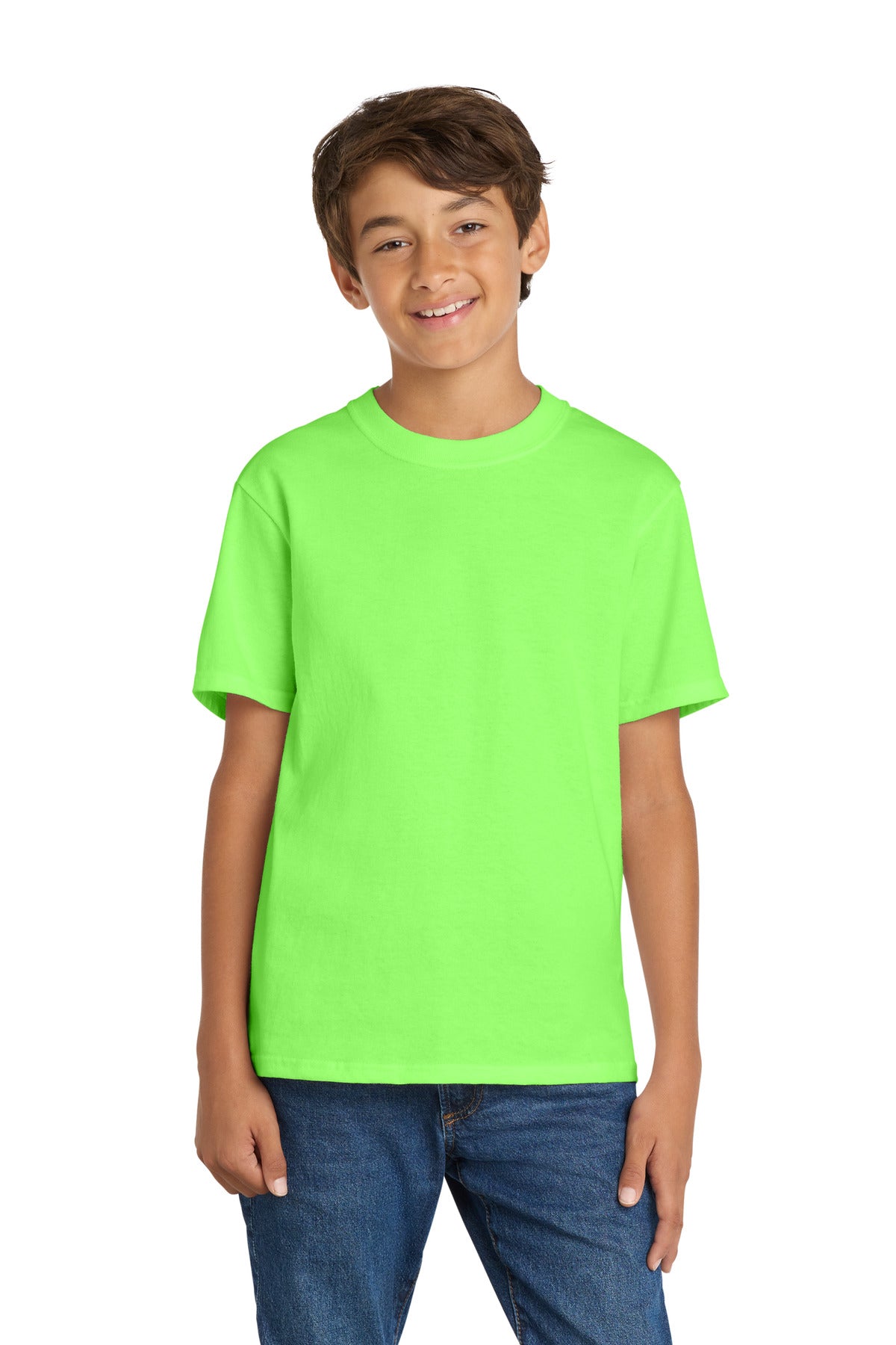 Custom Embroidered or DTF Printed - Port & Co™ Youth Core Cotton Tee. PC54Y