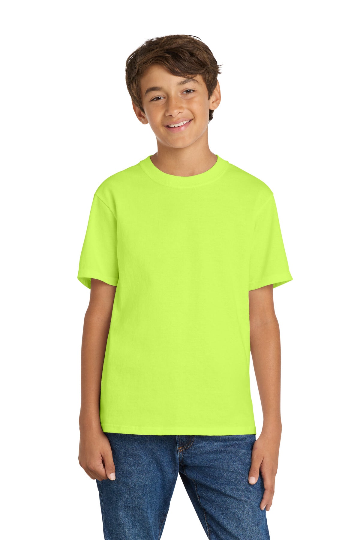Custom Embroidered or DTF Printed - Port & Co™ Youth Core Cotton Tee. PC54Y