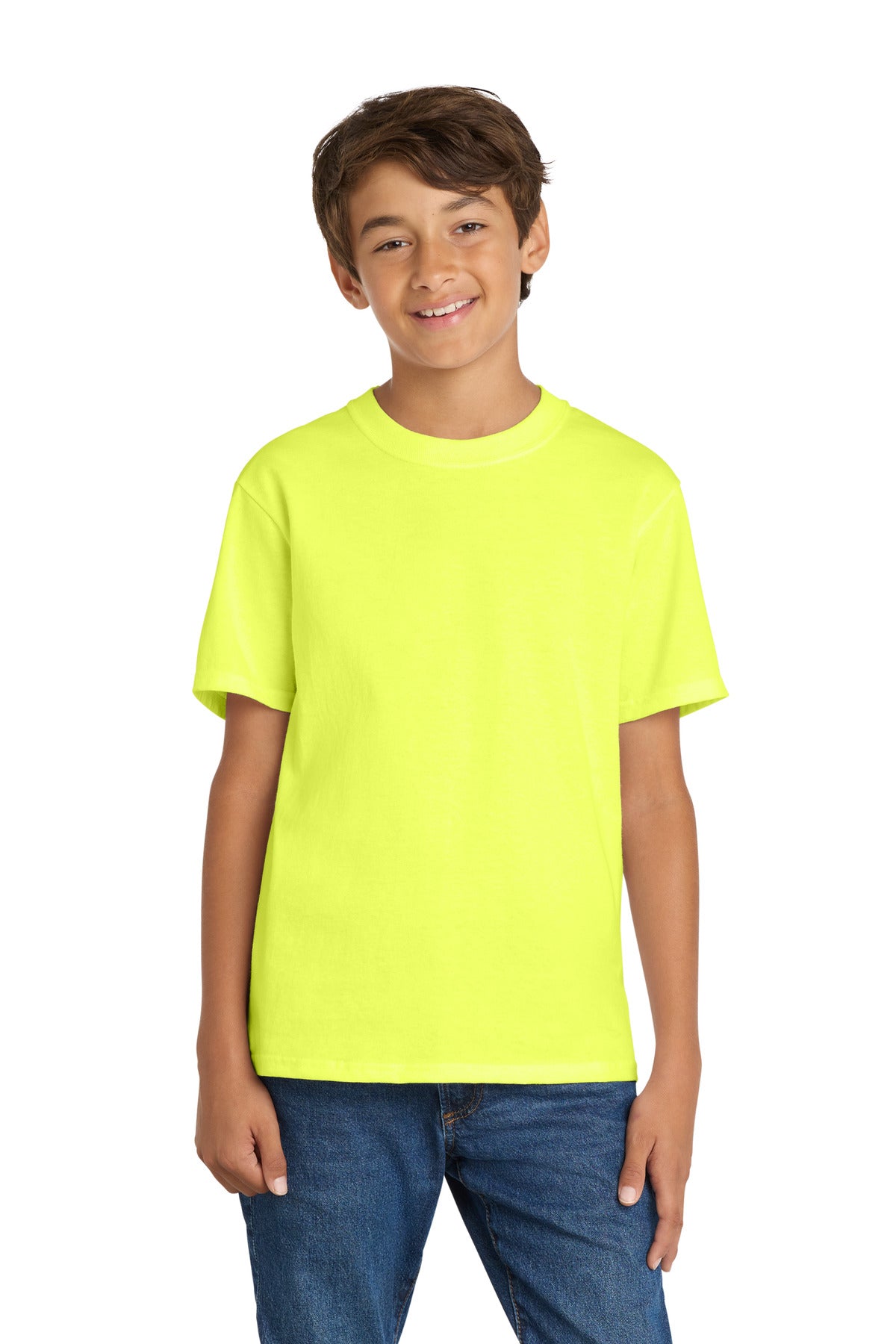 Custom Embroidery or DTF Print - Port & Co ®  Youth Core Cotton Tee. PC54Y
