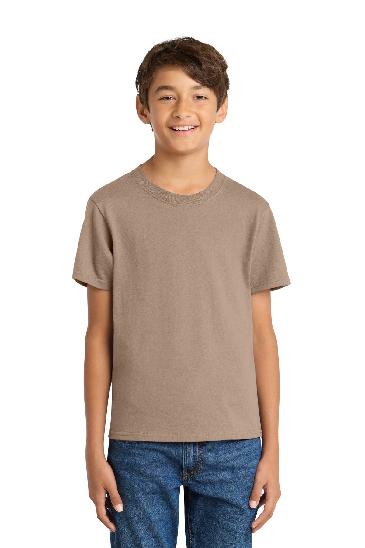 Custom Embroidered or DTF Printed - Port & Co™ Youth Core Cotton Tee. PC54Y