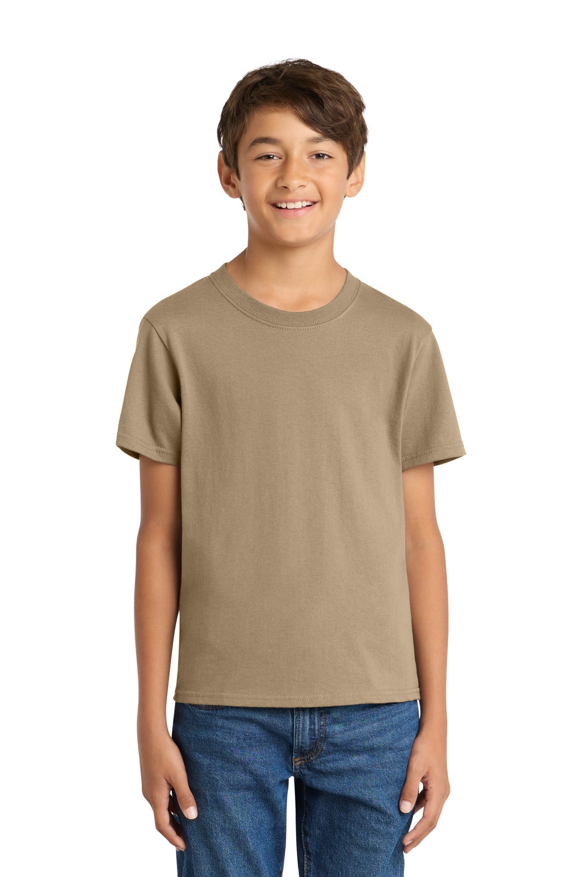 Custom Embroidery or DTF Print - Port & Co ®  Youth Core Cotton Tee. PC54Y
