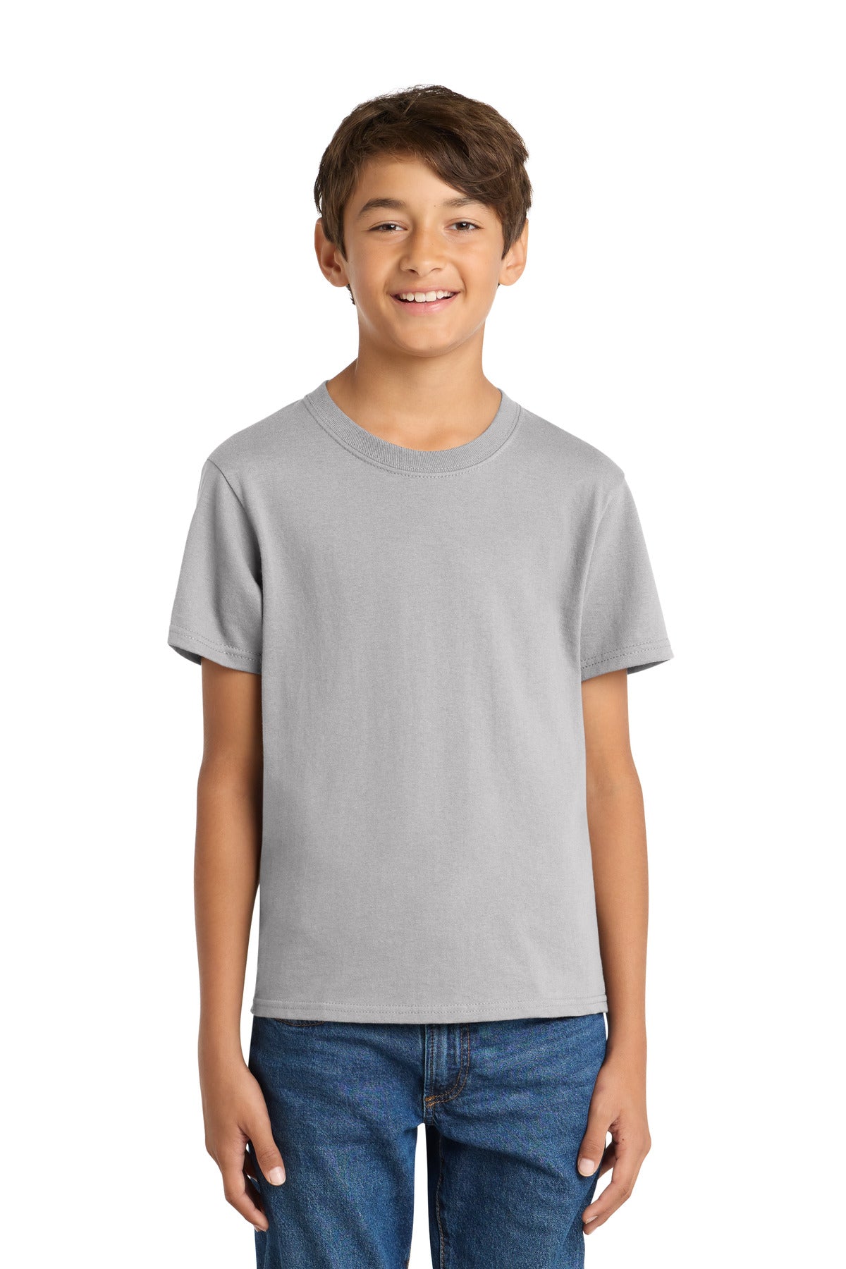 Custom Embroidery or DTF Print - Port & Co ®  Youth Core Cotton Tee. PC54Y