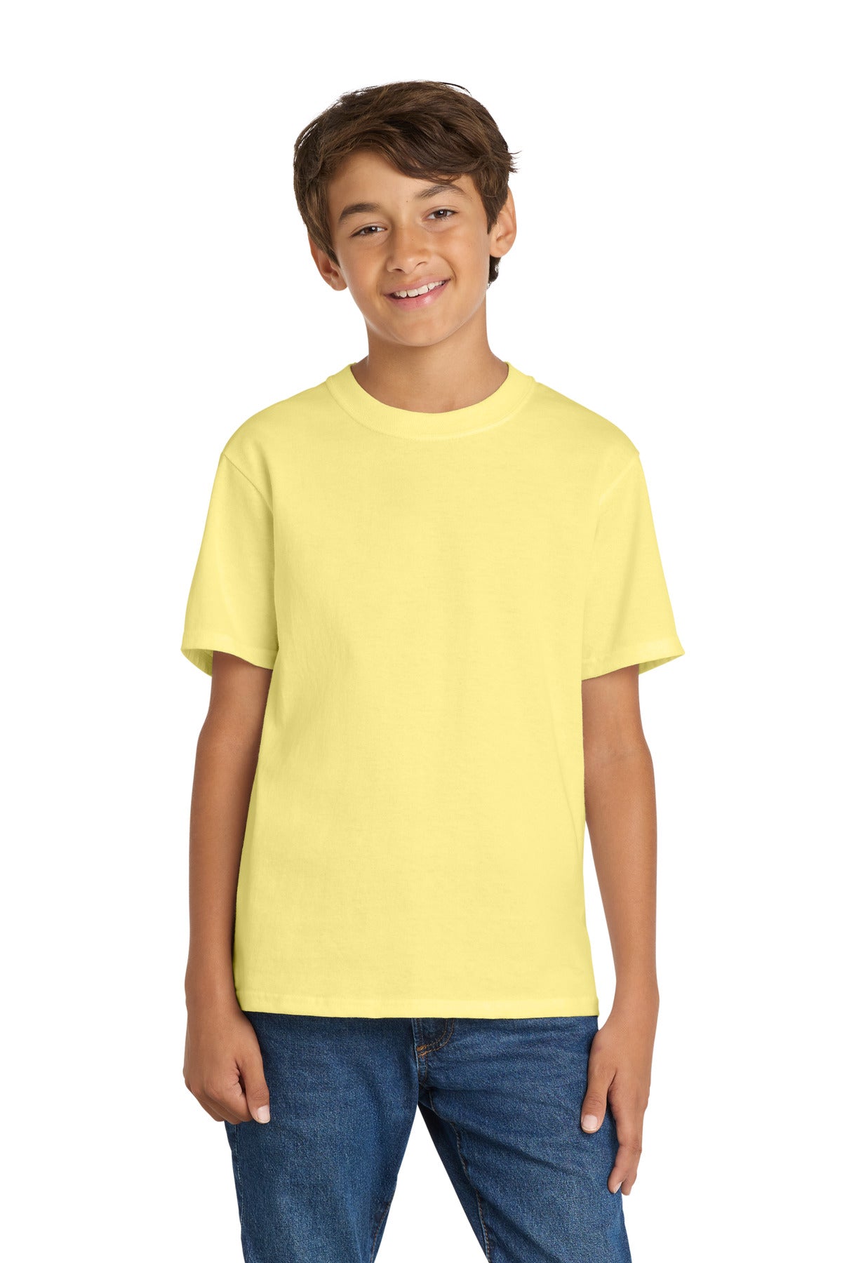 Custom Embroidered or DTF Printed - Port & Co™ Youth Core Cotton Tee. PC54Y