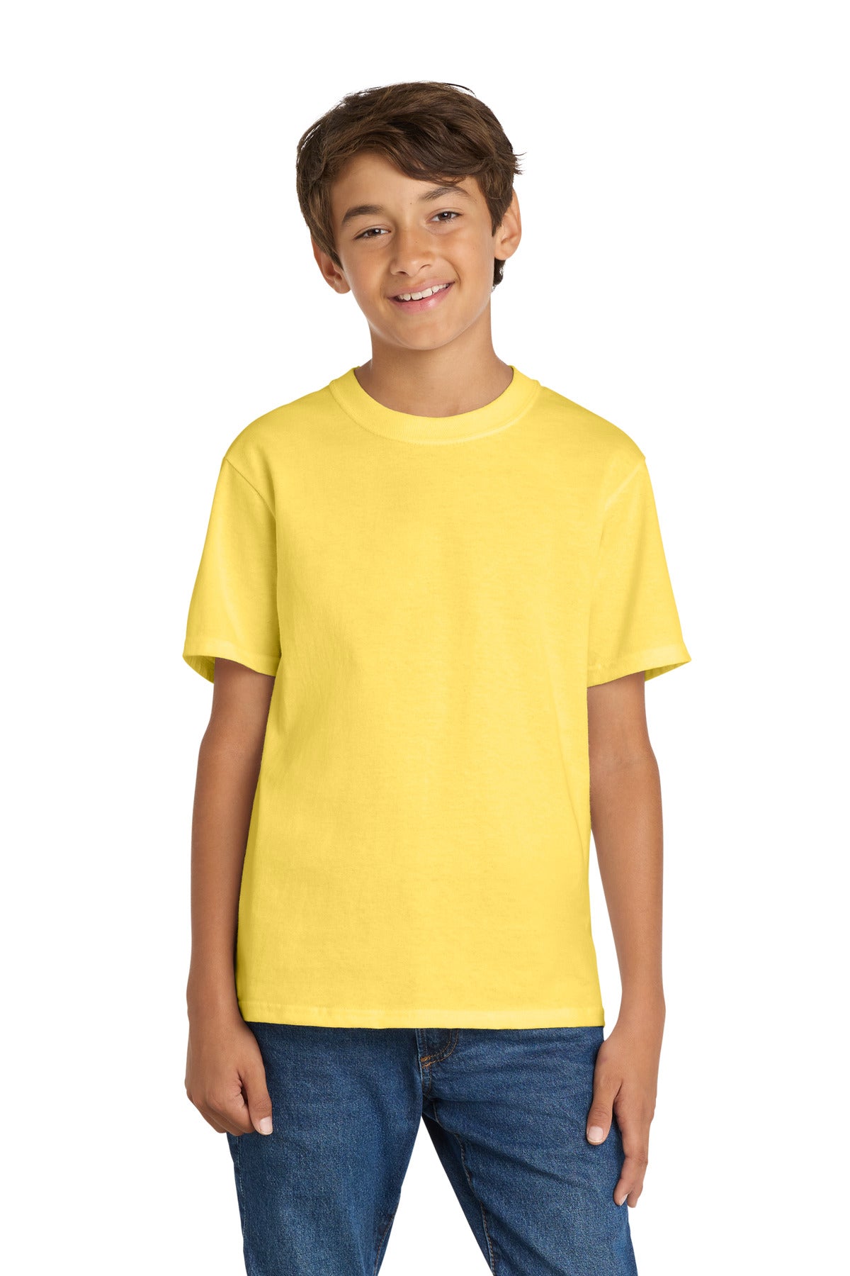Custom Embroidery or DTF Print - Port & Co ®  Youth Core Cotton Tee. PC54Y