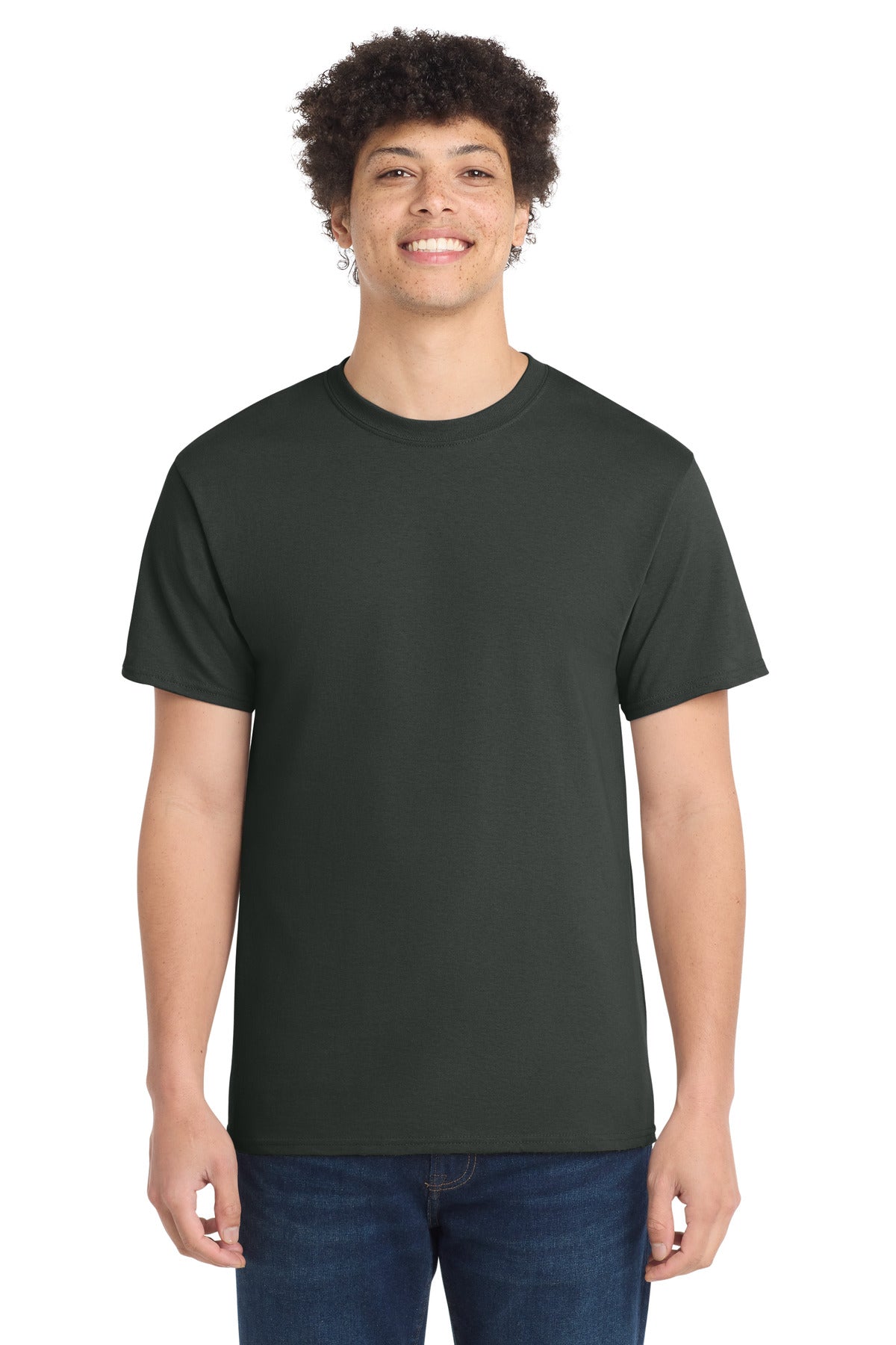 Custom Embroidery or DTF Print - Port & Co ®  Core Cotton Tee. PC54