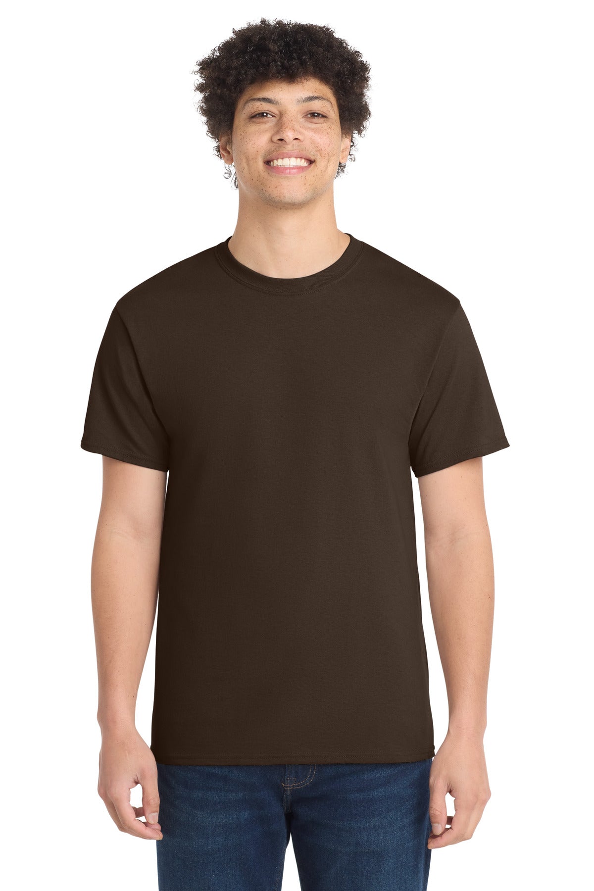 Custom Embroidery or DTF Print - Port & Co ®  Core Cotton Tee. PC54