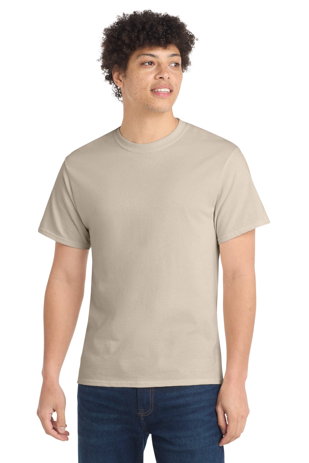 Custom Embroidery or DTF Print - Port & Co ®  Core Cotton Tee. PC54