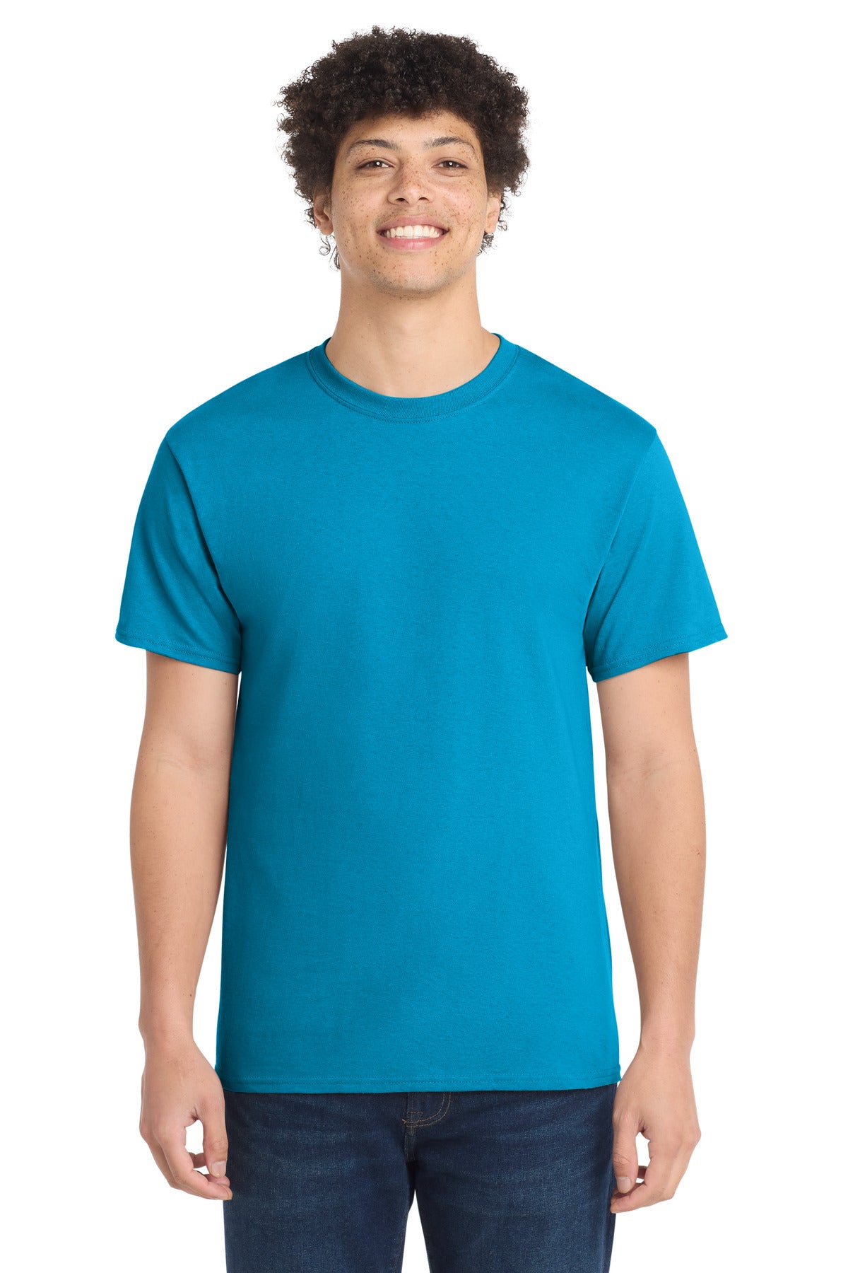 Custom Embroidery or DTF Print - Port & Co ®  Core Cotton Tee. PC54
