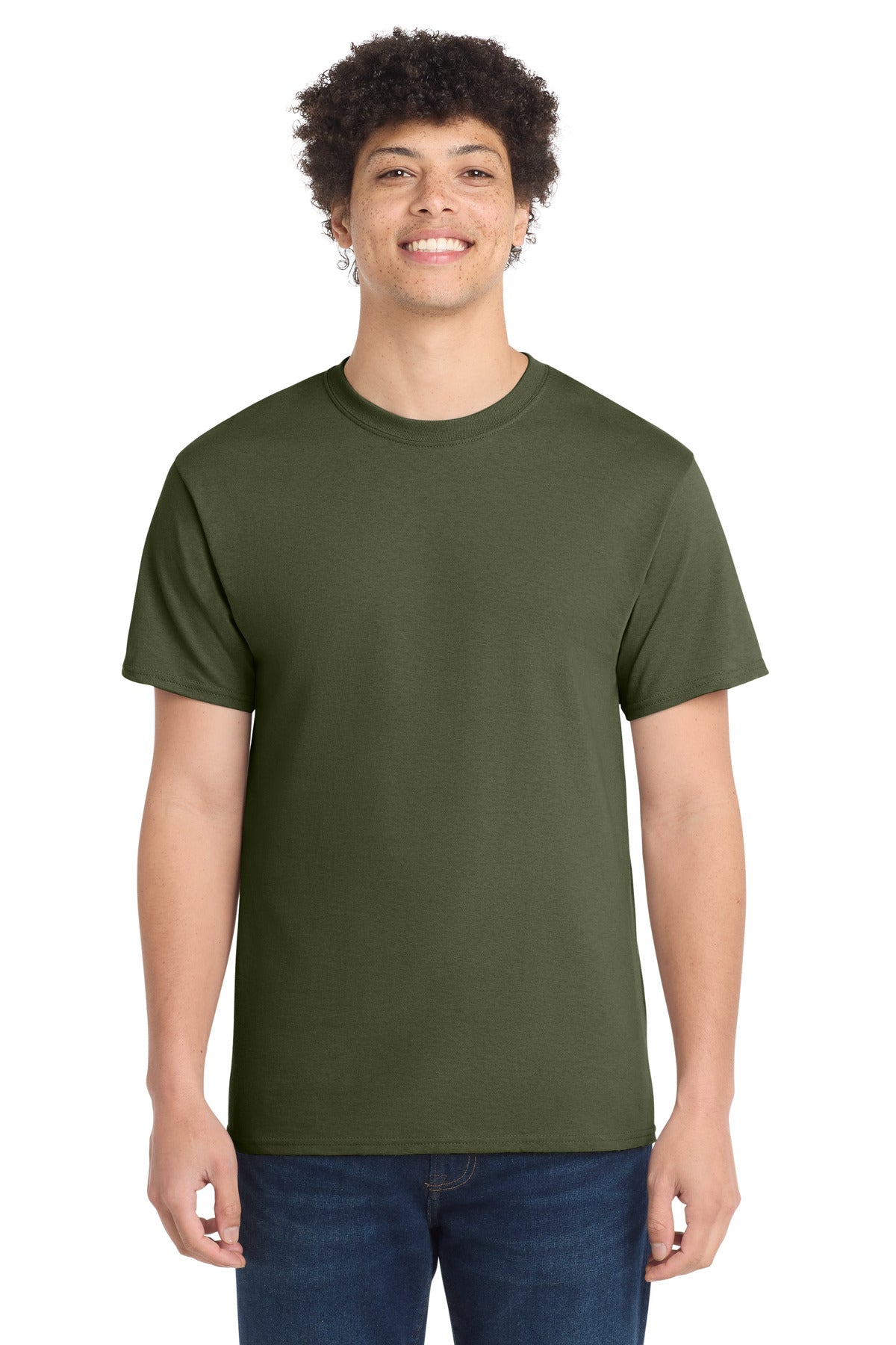 Custom Embroidery or DTF Print - Port & Co ®  Core Cotton Tee. PC54