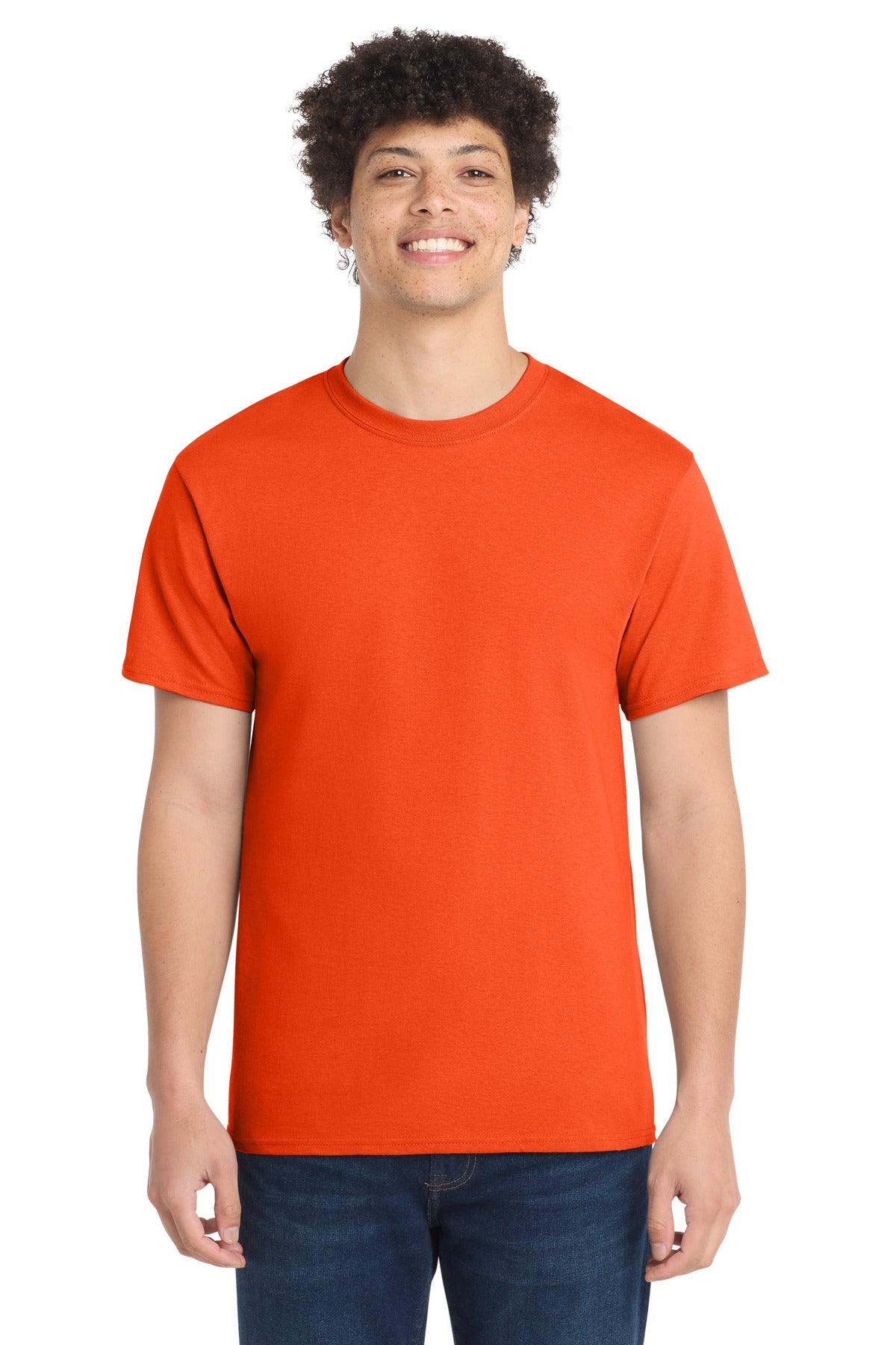 Custom Embroidery or DTF Print - Port & Co ®  Core Cotton Tee. PC54