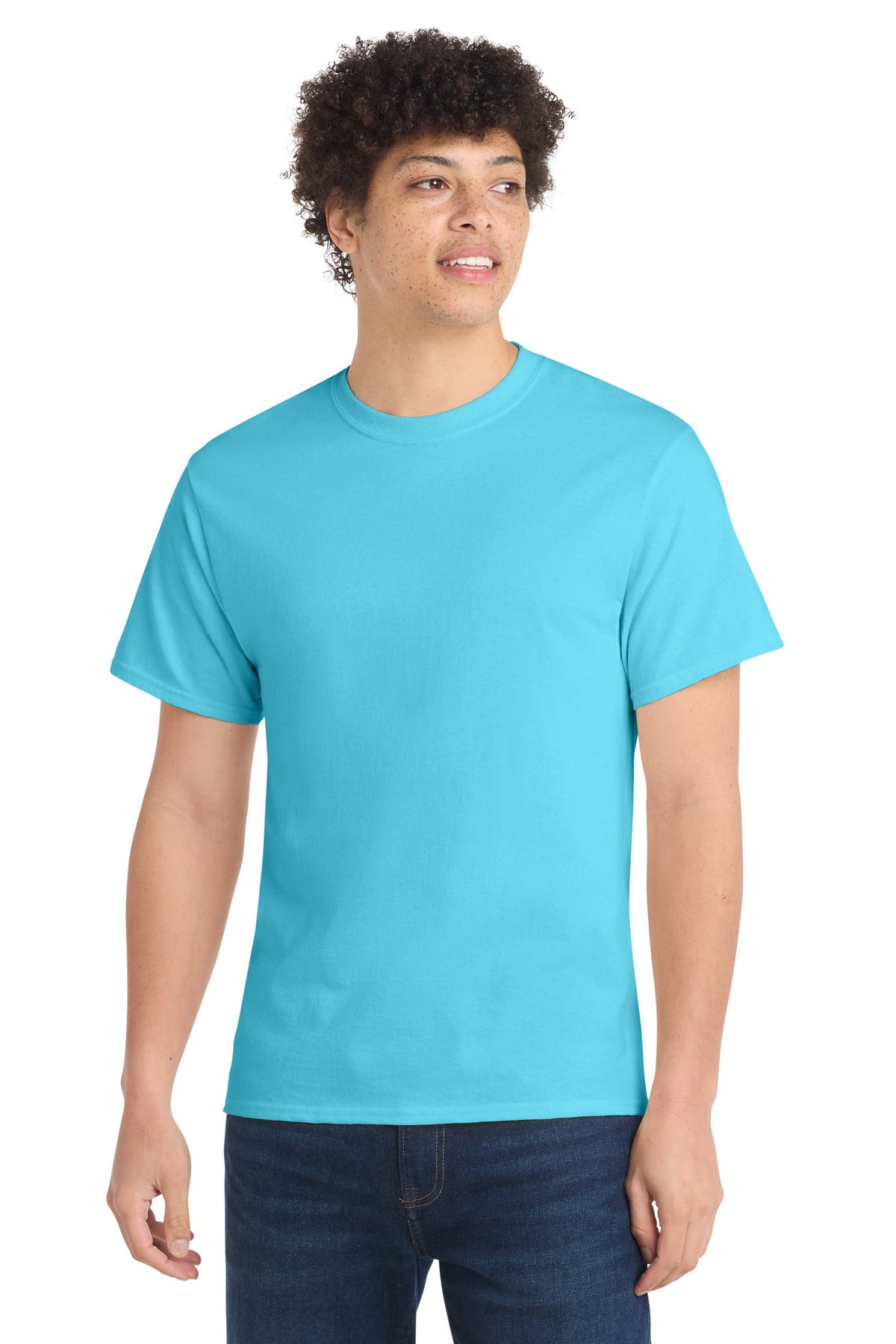 Custom Embroidery or DTF Print - Port & Co ®  Core Cotton Tee. PC54