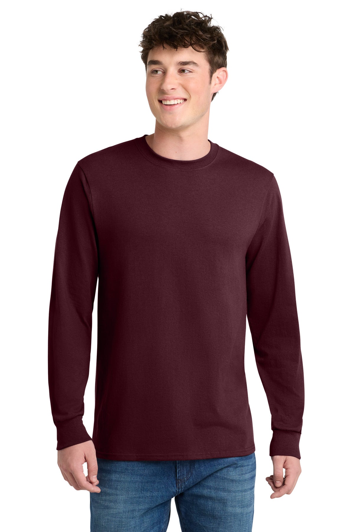 Custom Embroidery or DTF Print - Port & Co ®  Tall Long Sleeve Core Blend Tee. PC55LST