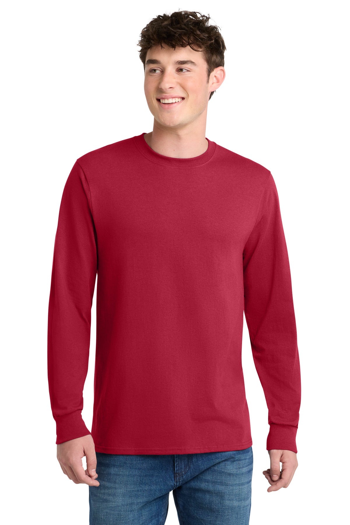 Custom Embroidery or DTF Print - Port & Co ®  Tall Long Sleeve Core Blend Tee. PC55LST