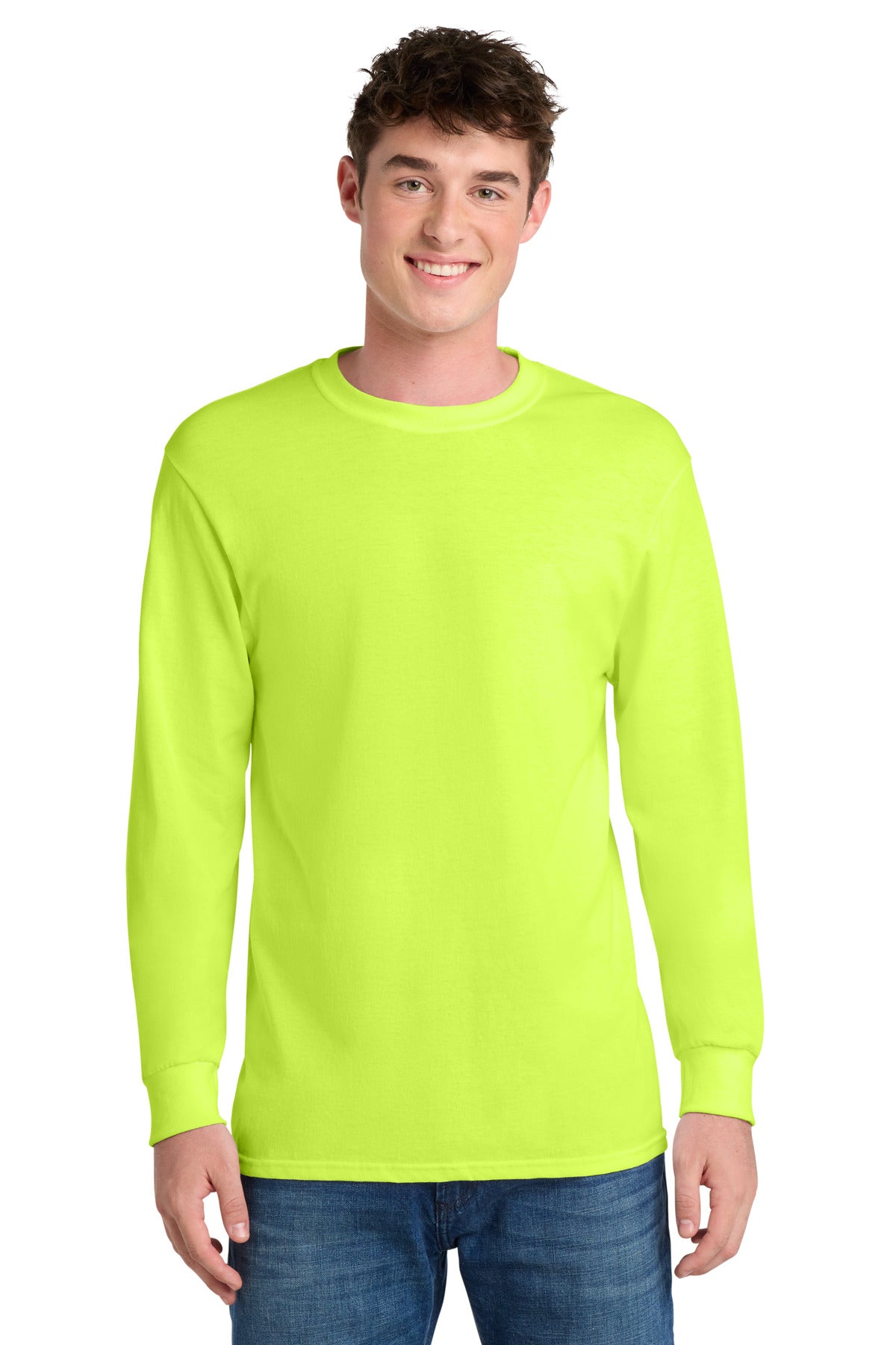 Custom Embroidery or DTF Print - Port & Co ®  Tall Long Sleeve Core Blend Tee. PC55LST