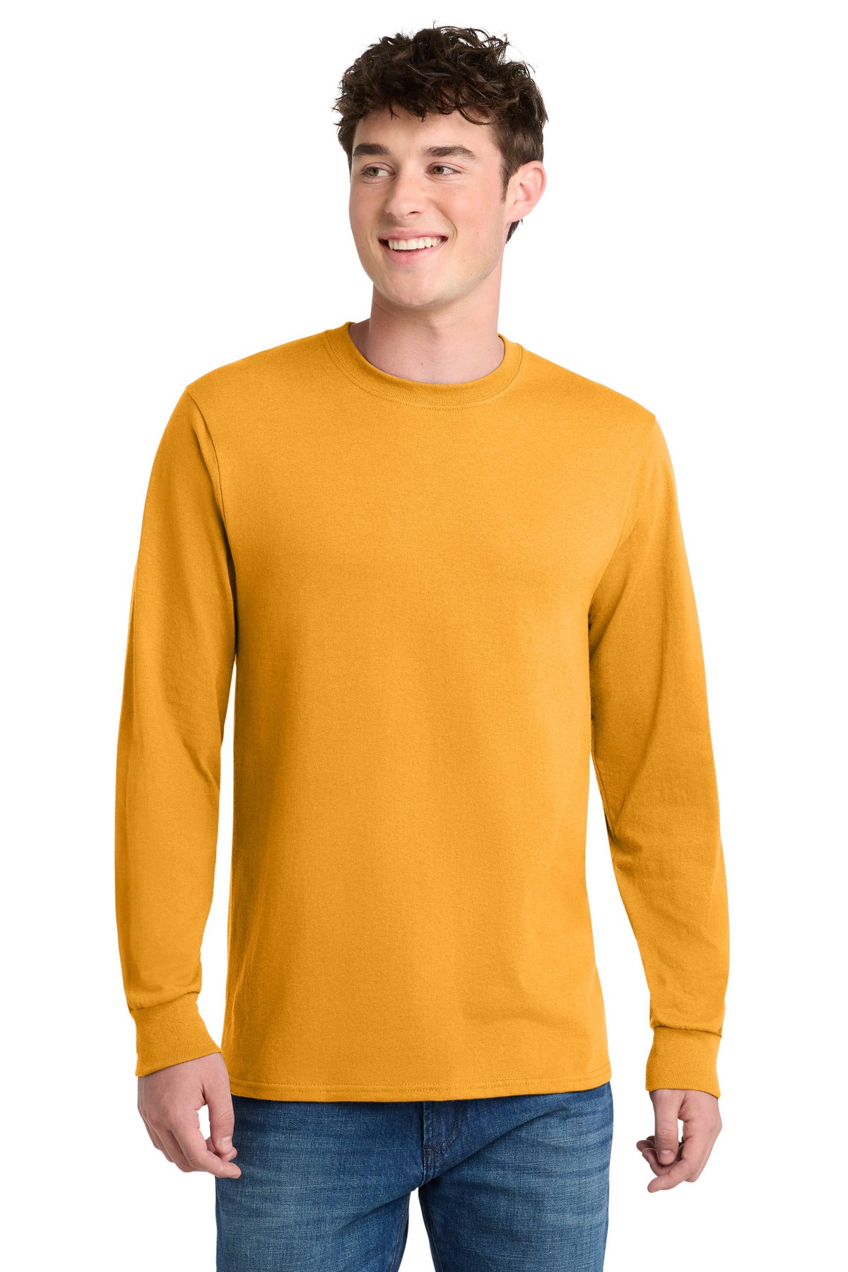 Custom Embroidery or DTF Print - Port & Co ®  Long Sleeve Core Blend Tee. PC55LS