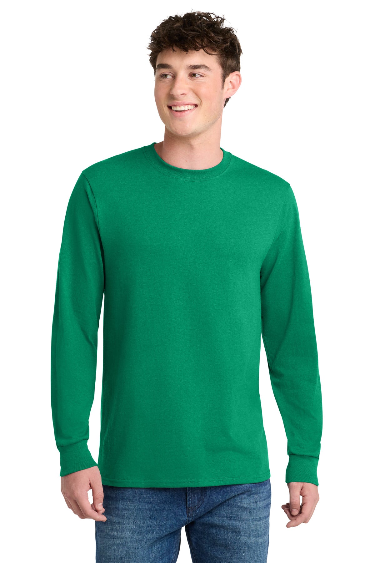 Custom Embroidery or DTF Print - Port & Co ®  Long Sleeve Core Blend Tee. PC55LS