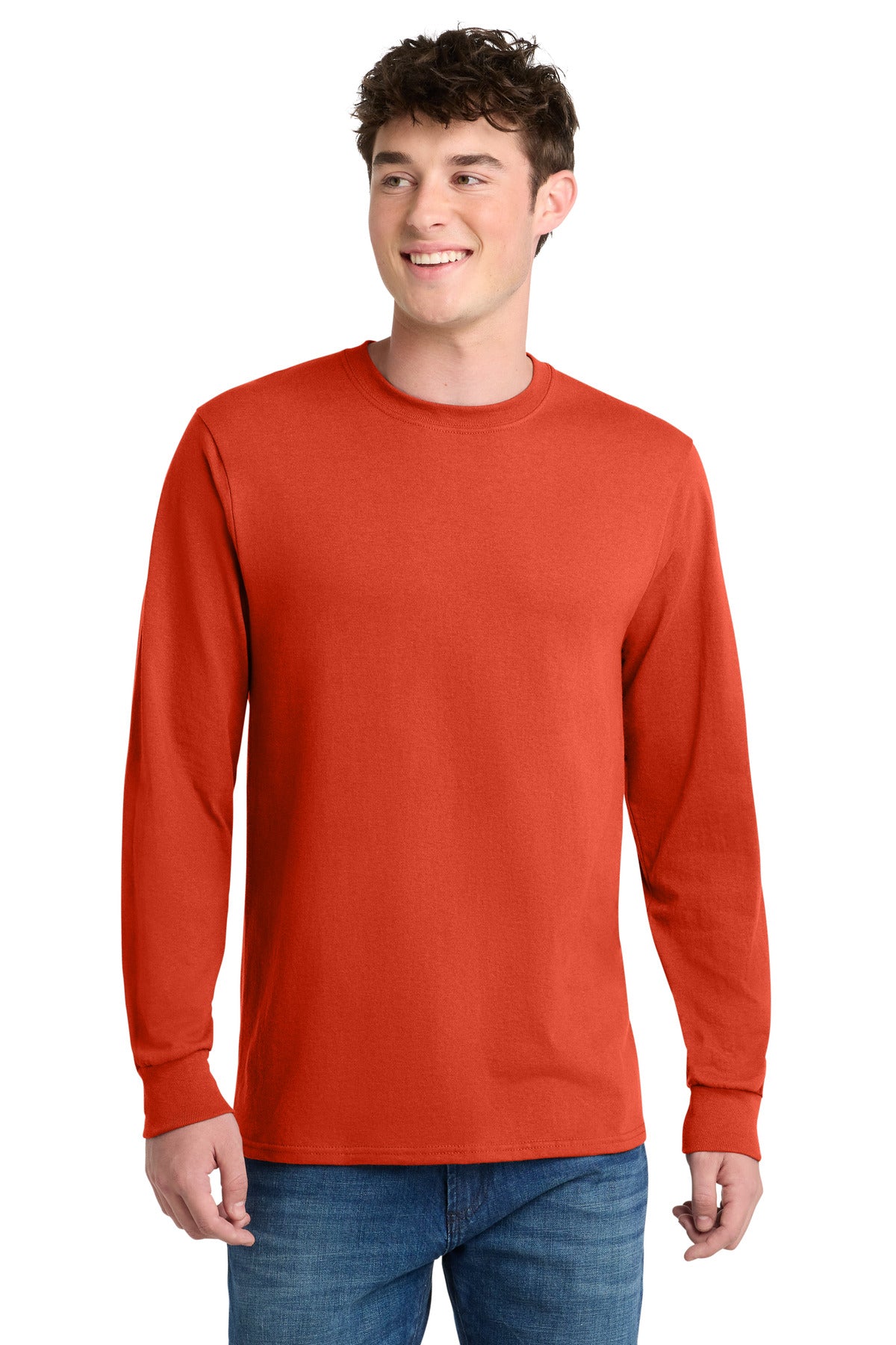 Custom Embroidery or DTF Print - Port & Co ®  Long Sleeve Core Blend Tee. PC55LS