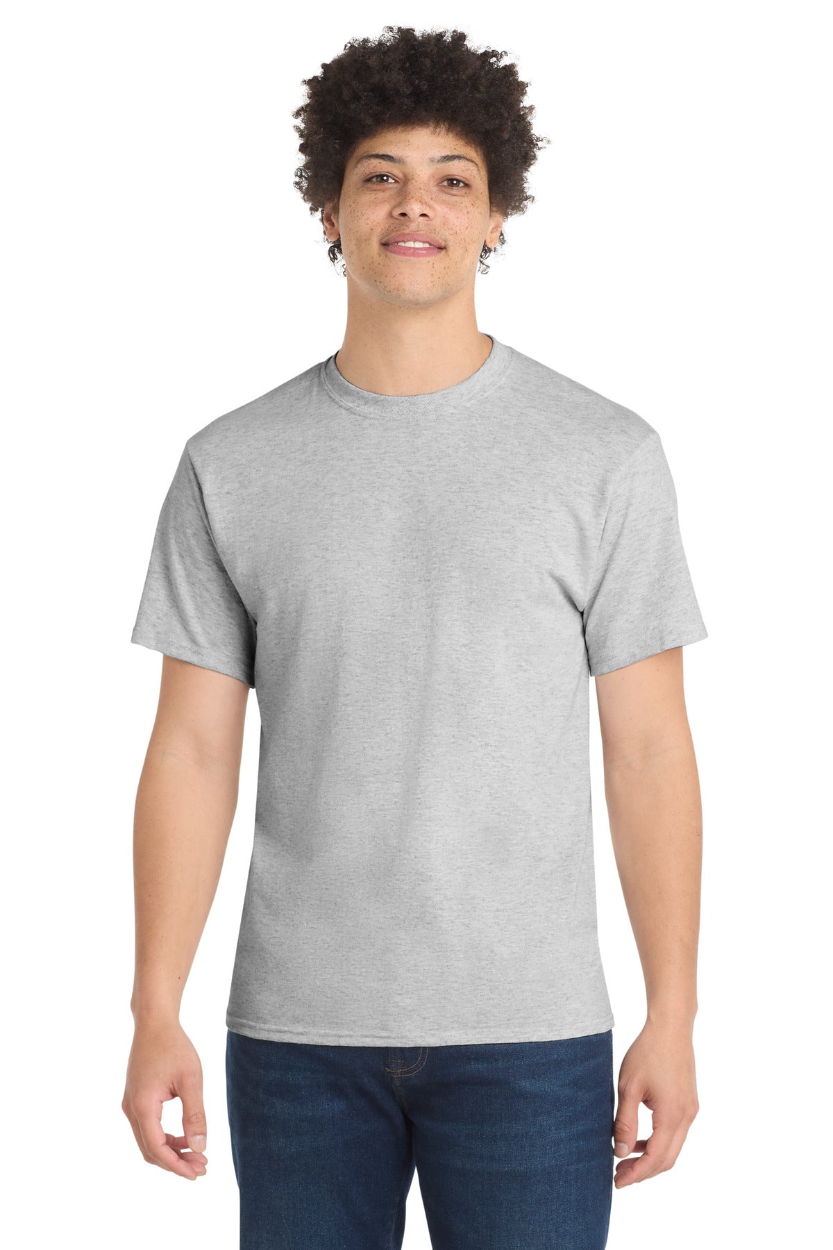 Custom Embroidery or DTF Print - Port & Co ®  Tall Core Blend Tee. PC55T