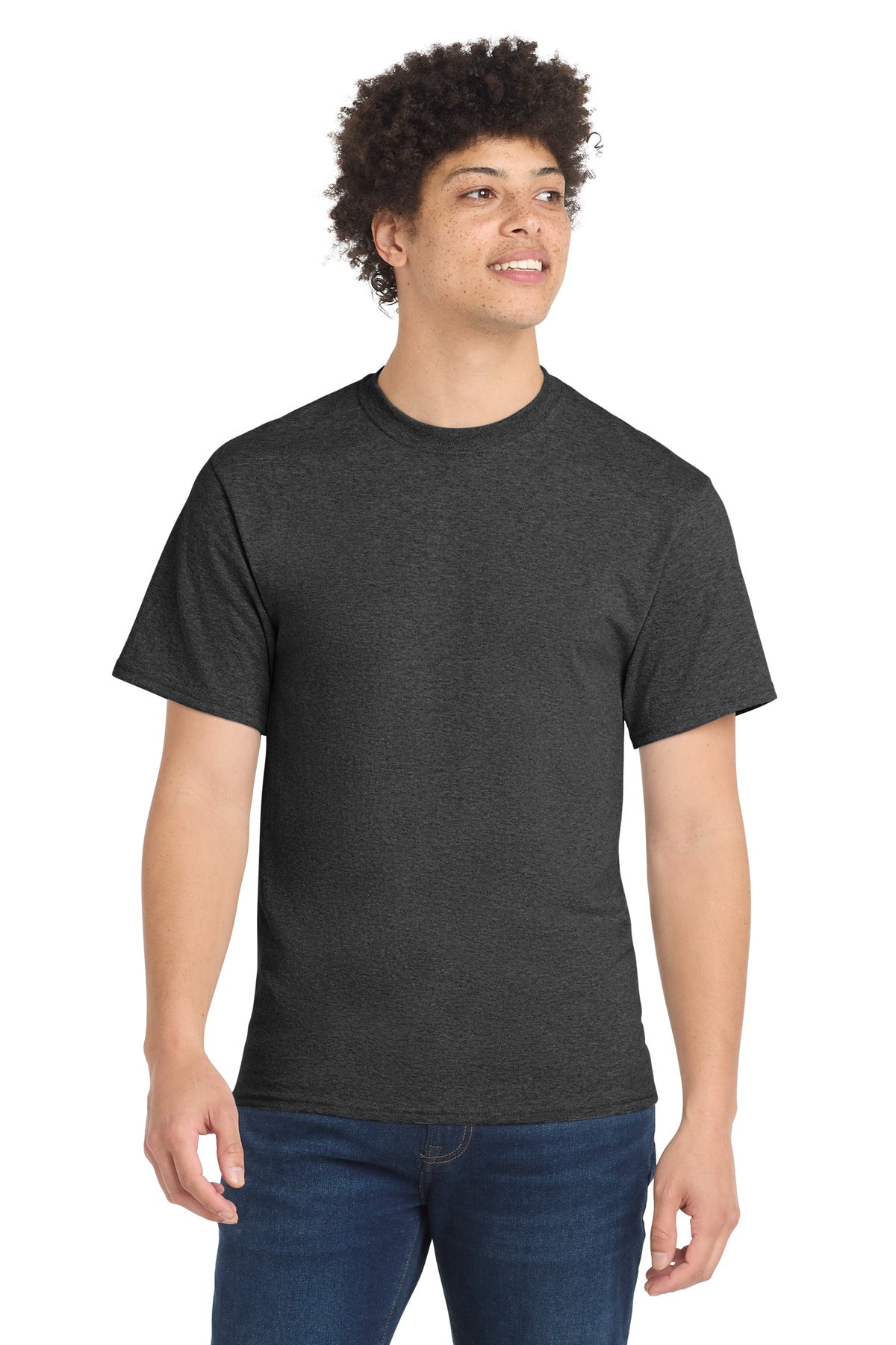 Custom Embroidery or DTF Print - Port & Co ®  Tall Core Blend Tee. PC55T