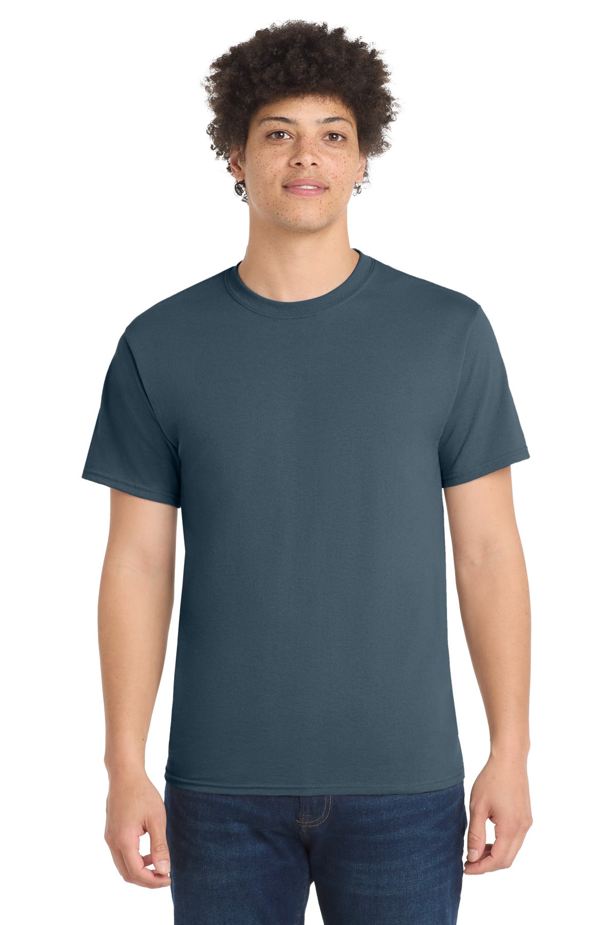 Custom Embroidery or DTF Print - Port & Co ®  Core Blend Tee.  PC55