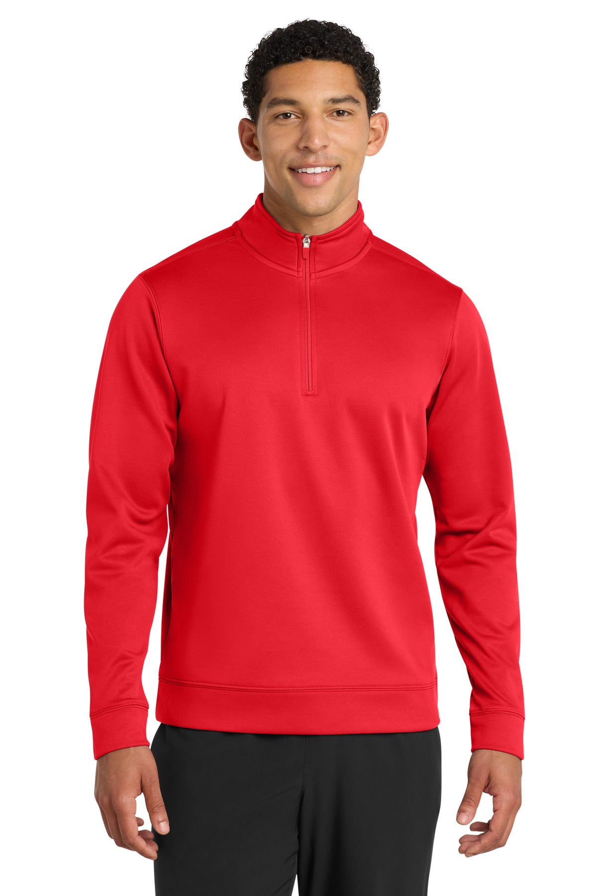 Custom Embroidery or DTF Print - Port & Co ®  Performance Fleece 1/4-Zip Pullover Sweatshirt. PC590Q