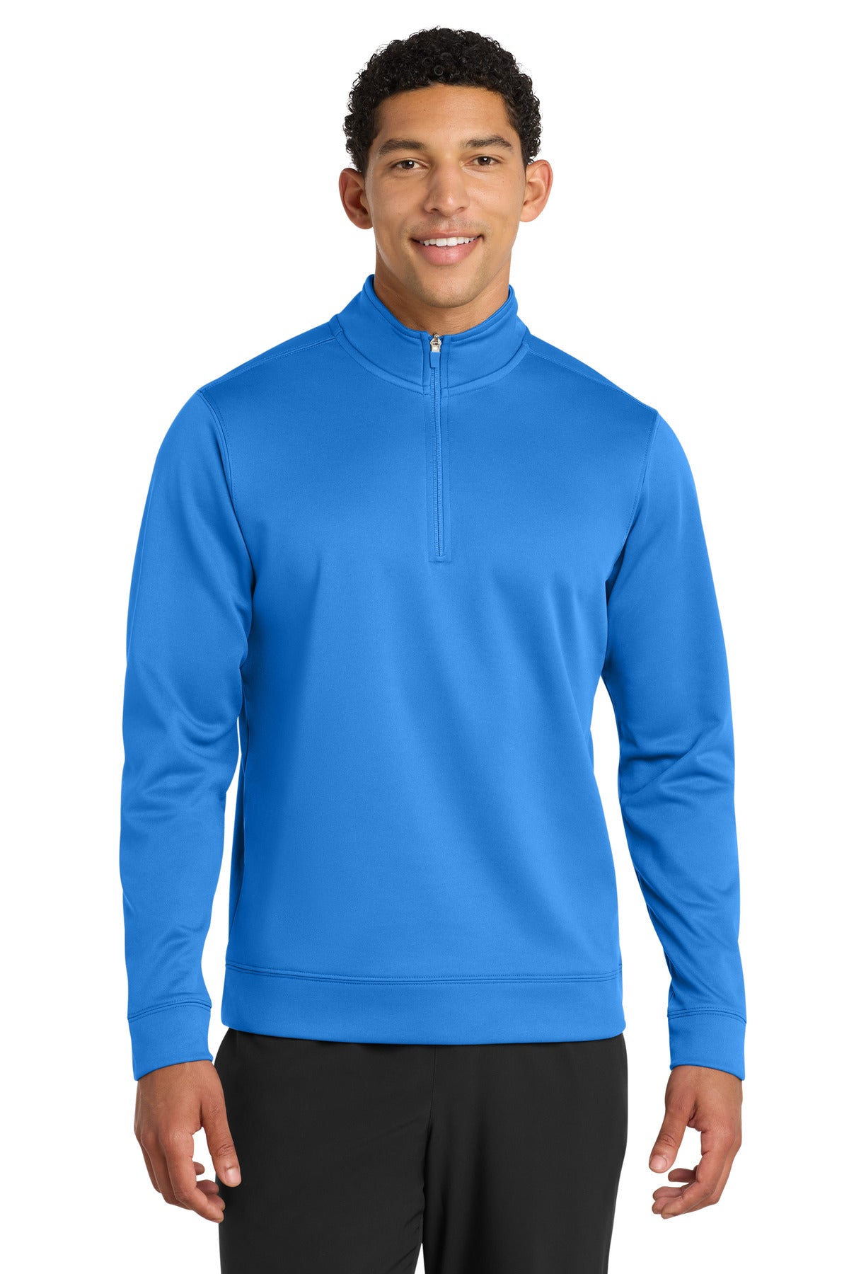 Custom Embroidery or DTF Print - Port & Co ®  Performance Fleece 1/4-Zip Pullover Sweatshirt. PC590Q