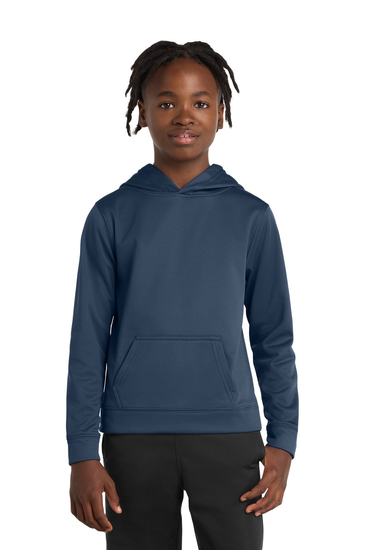 Custom Embroidery or DTF Print - Port & Co ®  Youth Performance Fleece Pullover Hooded Sweatshirt. PC590YH