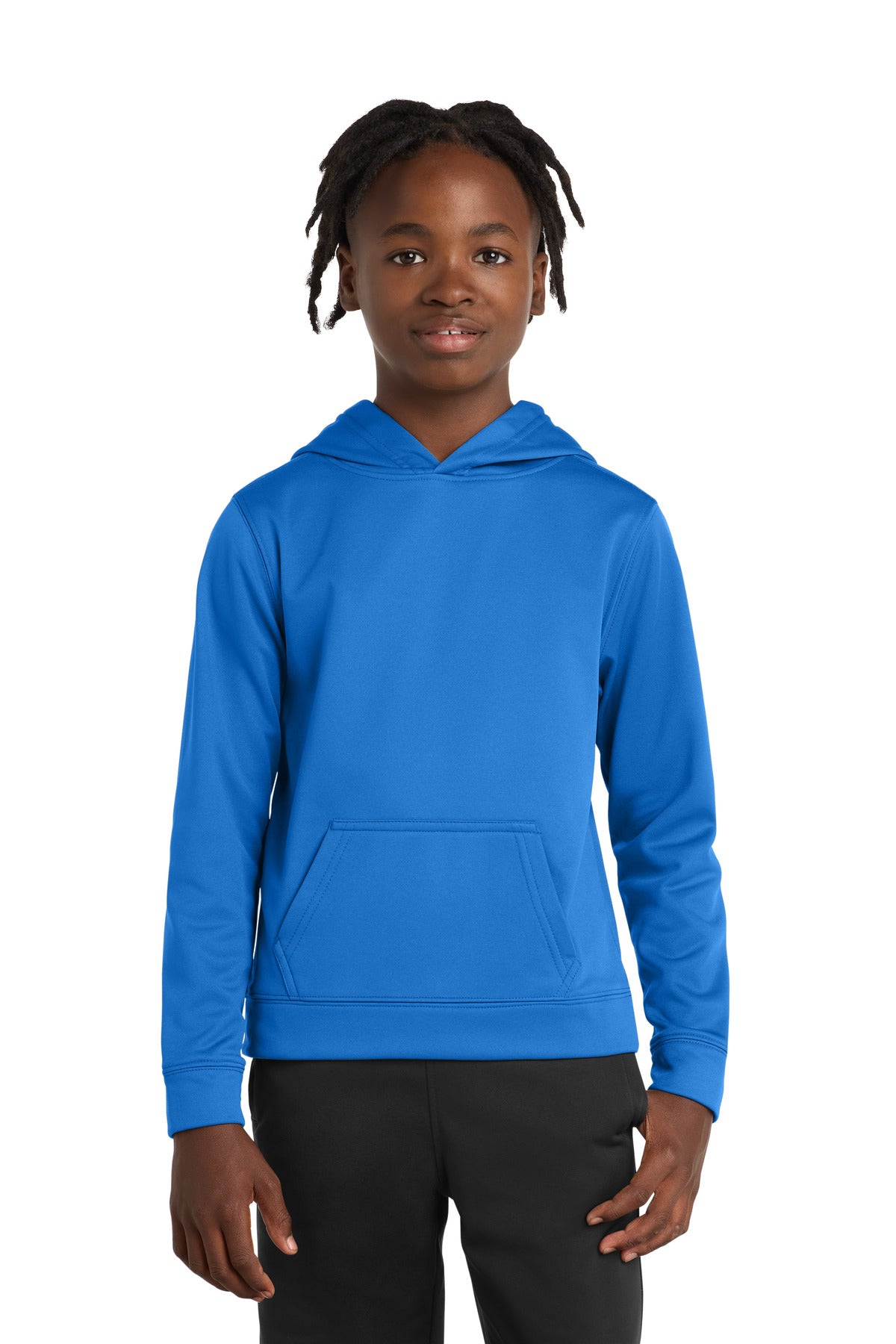 Custom Embroidery or DTF Print - Port & Co ®  Youth Performance Fleece Pullover Hooded Sweatshirt. PC590YH