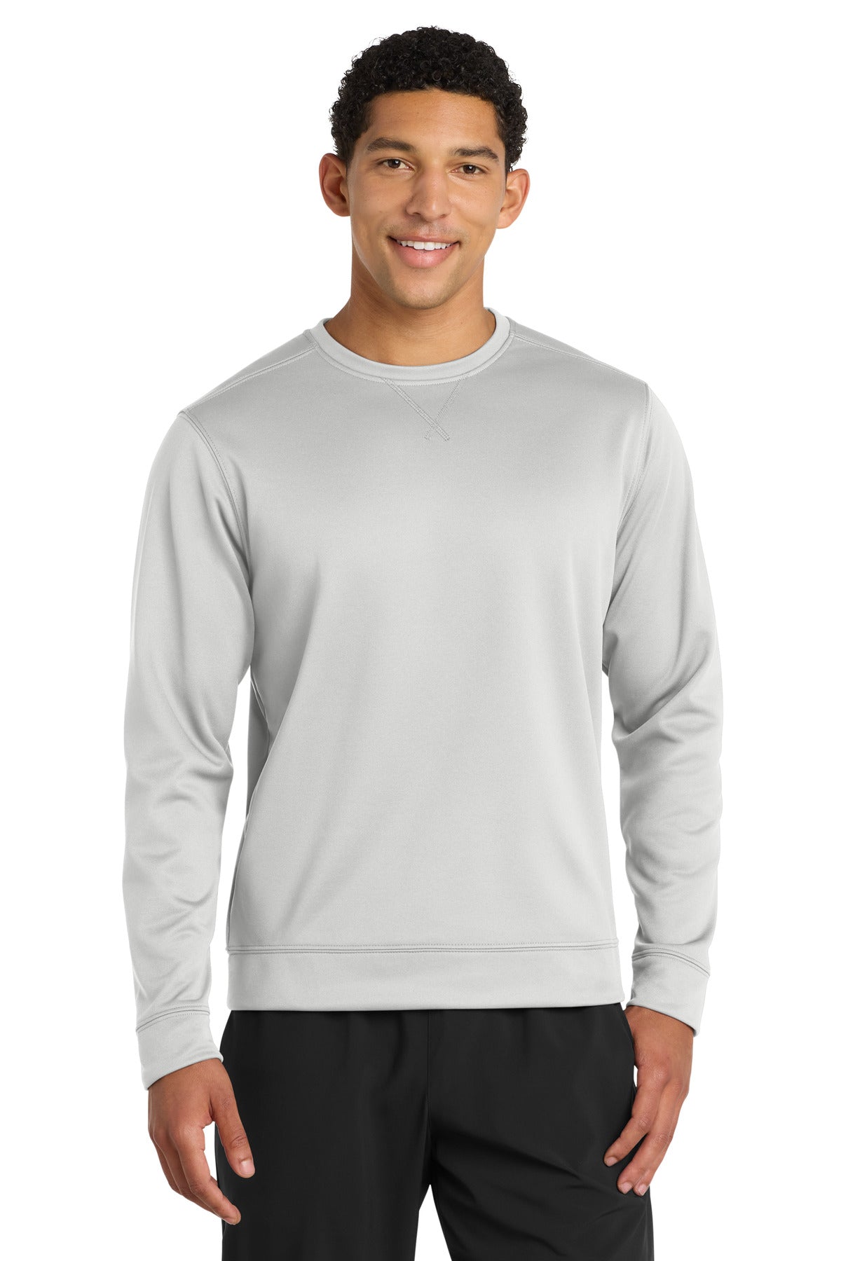 Custom Embroidered or DTF Print on Port & Co ™  Performance Fleece Crewneck Sweatshirt. PC590