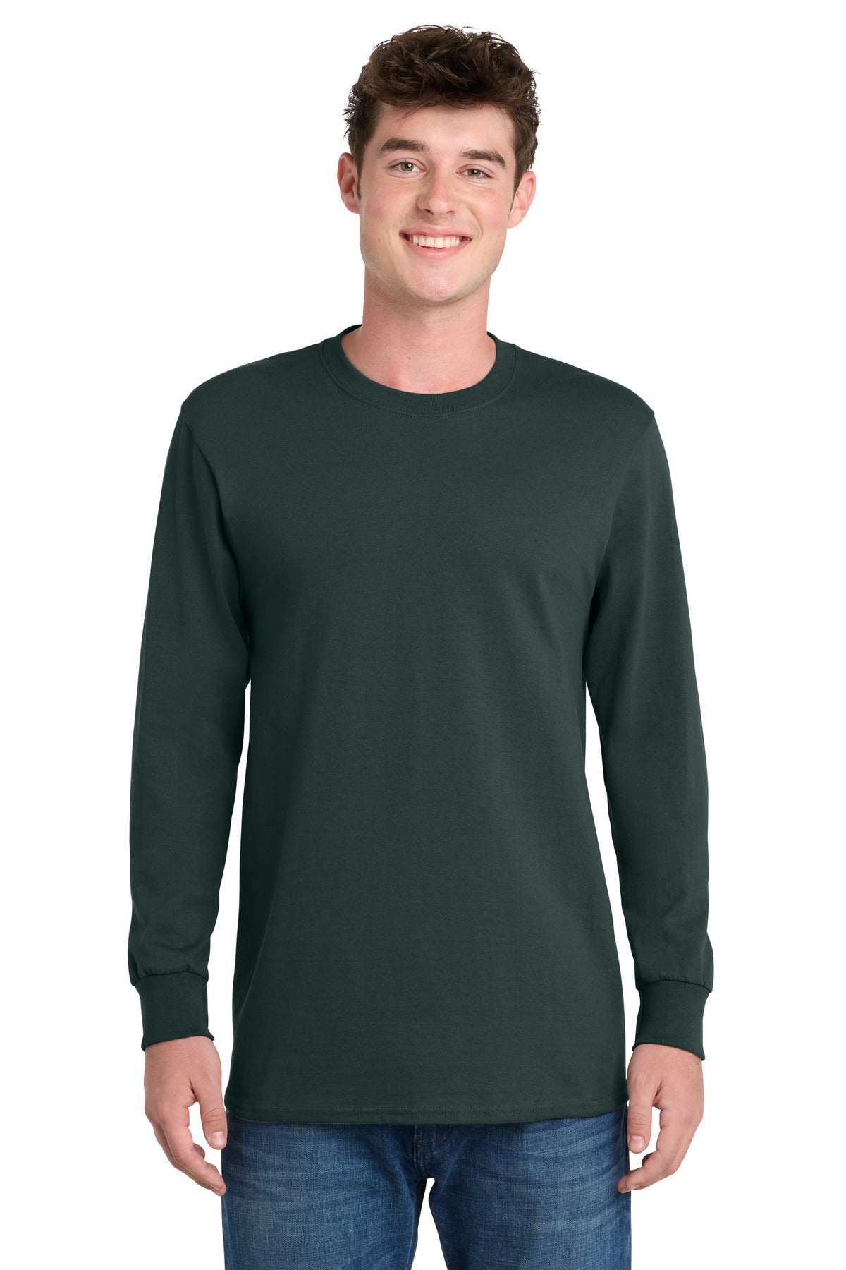Custom Embroidery or DTF Print - Port & Co ®  Tall Long Sleeve Essential Tee. PC61LST