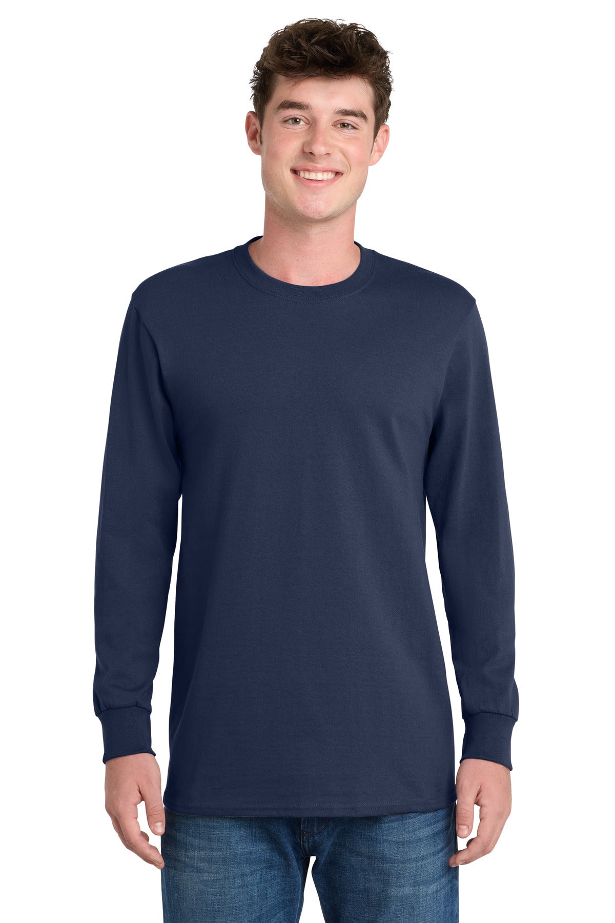 Custom Embroidery or DTF Print - Port & Co ®  Tall Long Sleeve Essential Tee. PC61LST