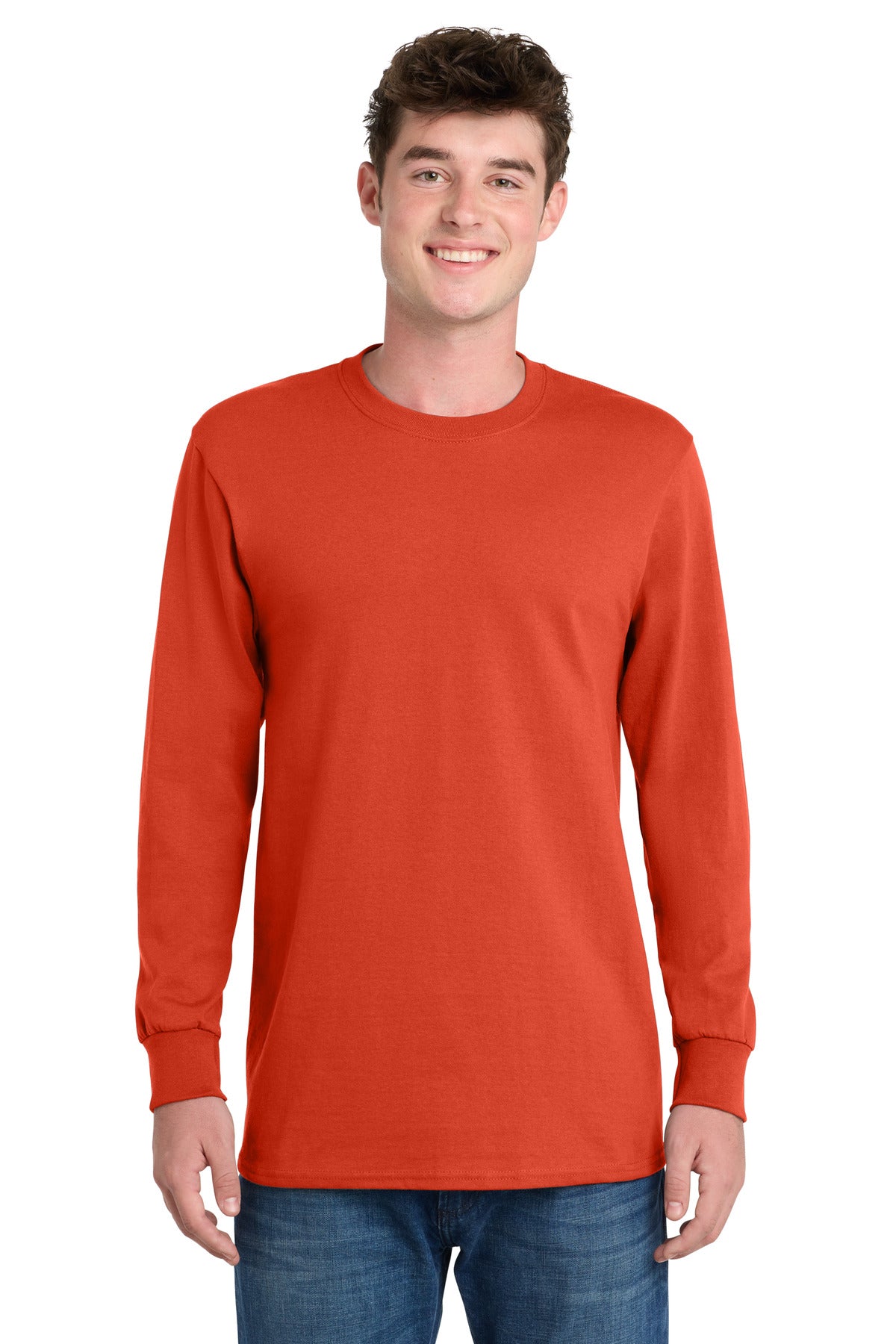 Custom Embroidery or DTF Print - Port & Co ®  Tall Long Sleeve Essential Tee. PC61LST