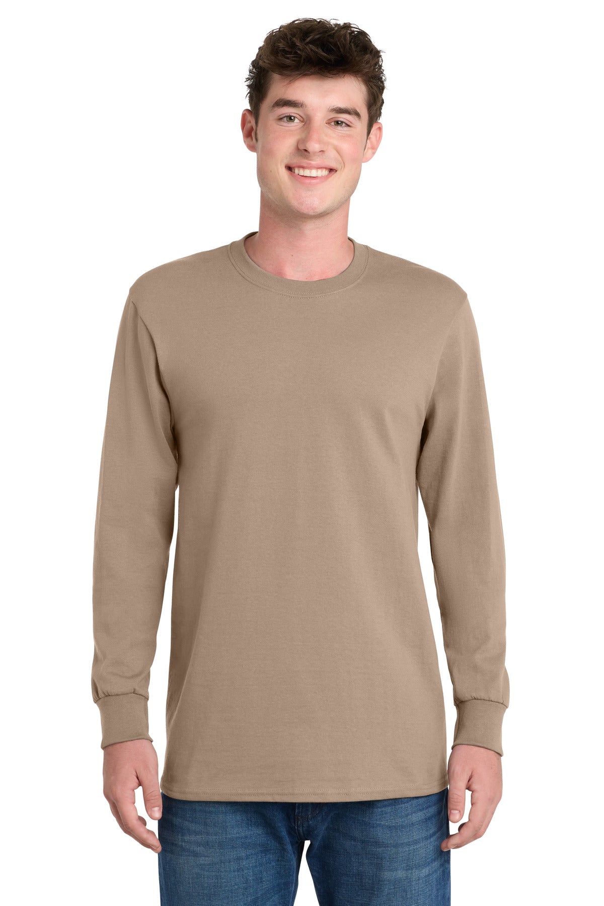 Custom Embroidery or DTF Print - Port & Co ®  Tall Long Sleeve Essential Tee. PC61LST