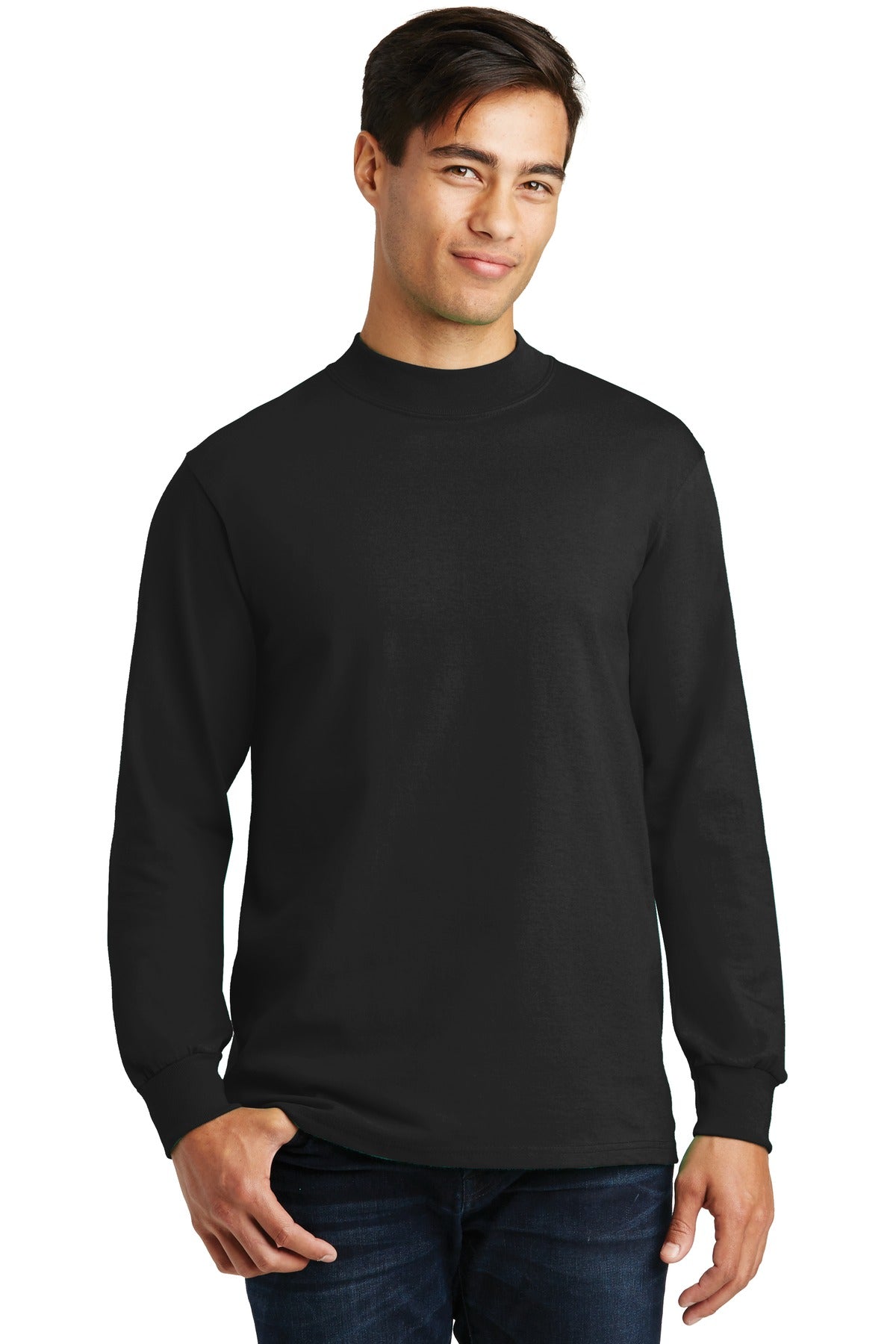 Custom Embroidered - Port & Company© Essential Mock Turtleneck.  PC61M