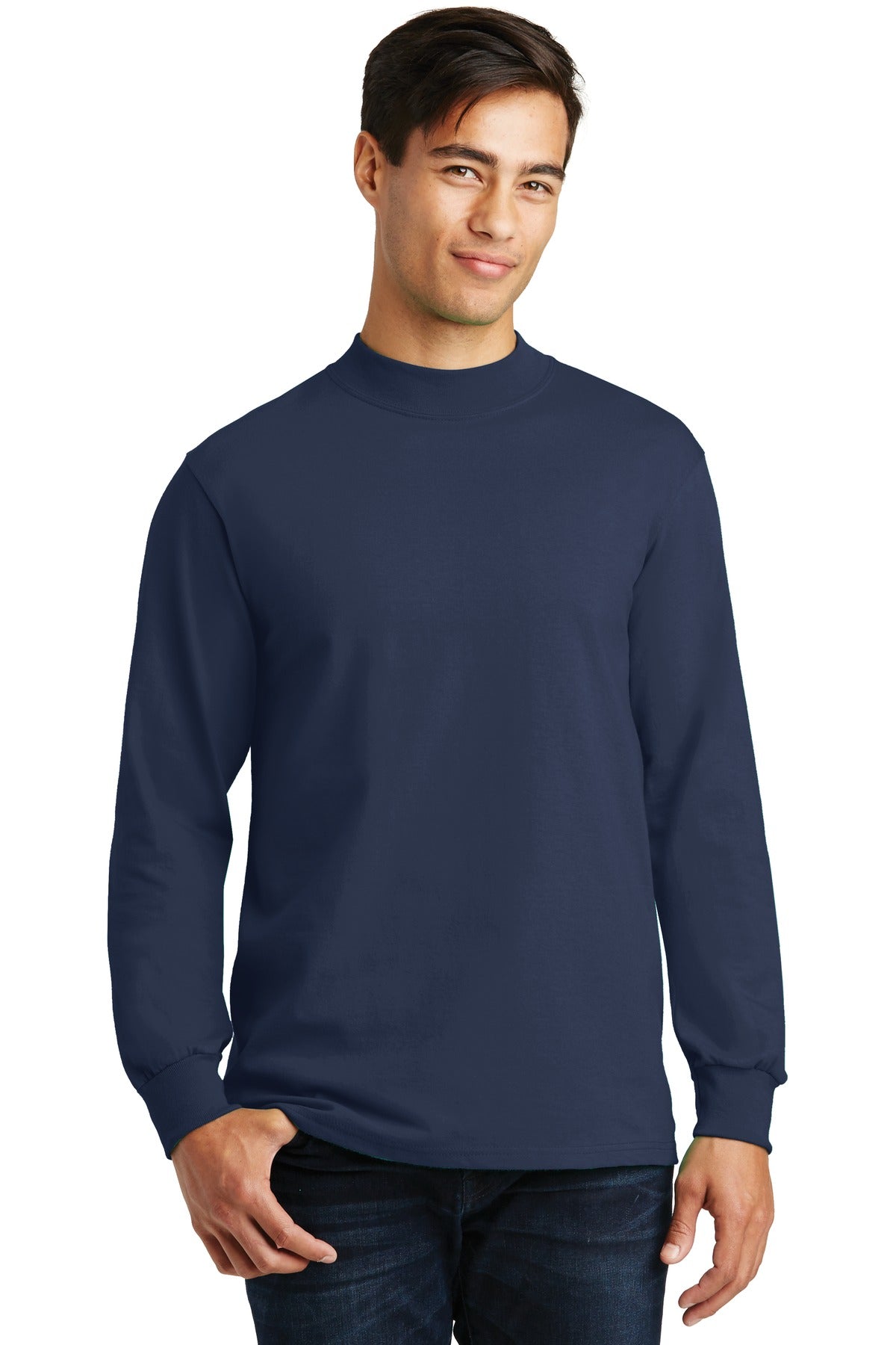 Custom Embroidered - Port & Company© Essential Mock Turtleneck.  PC61M