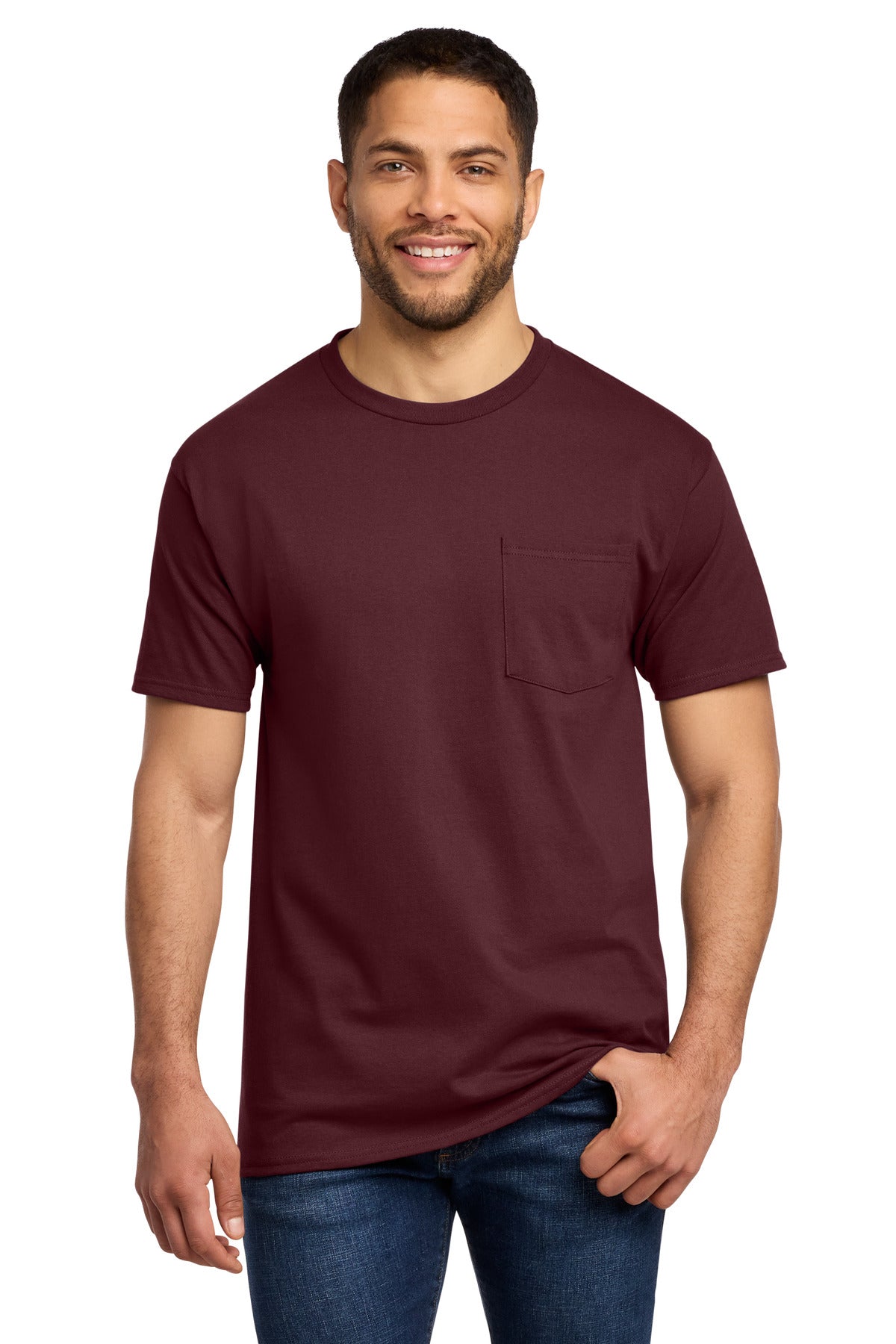 Custom Embroidery or DTF Print - Port & Co ®  Tall Essential Pocket Tee. PC61PT