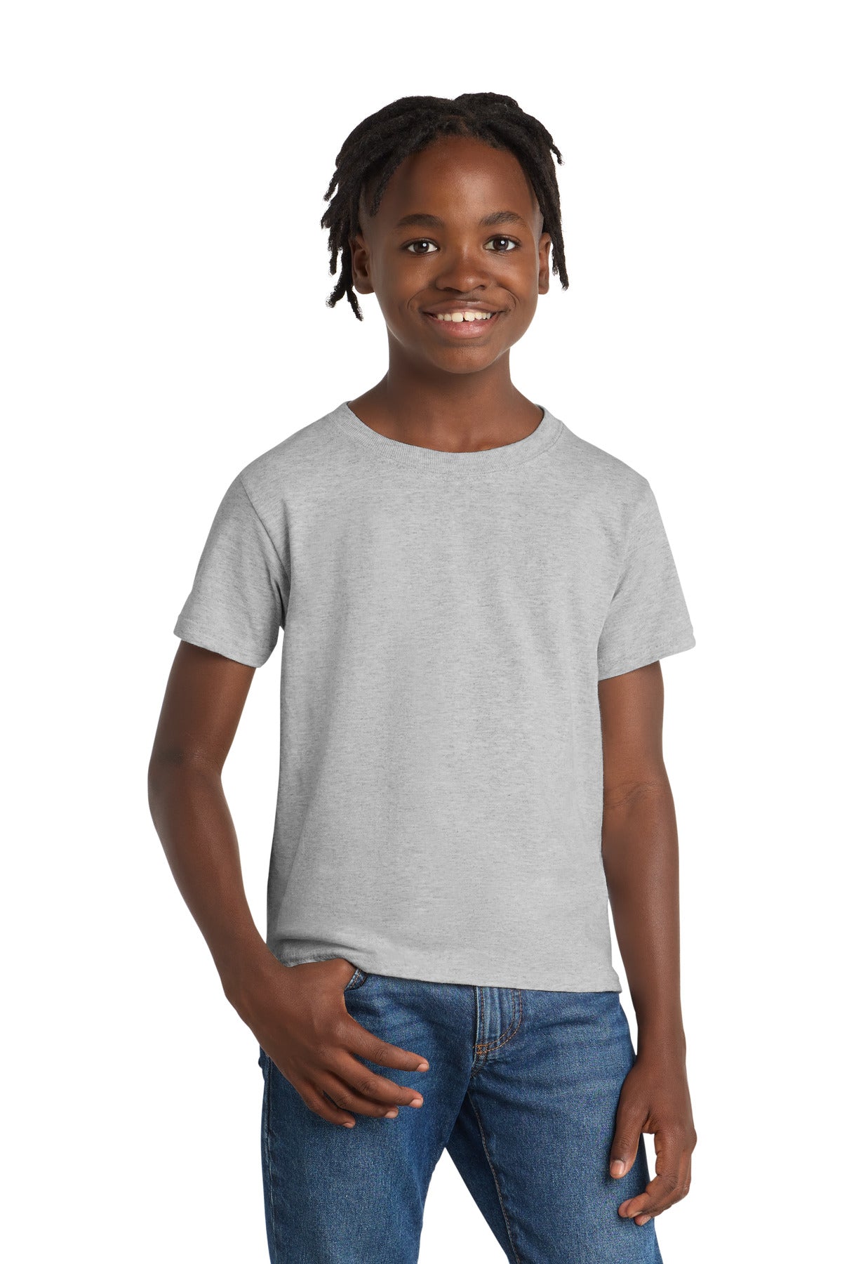 Custom Embroidery or DTF Print - Port & Co ®  Youth Essential Tee. PC61Y