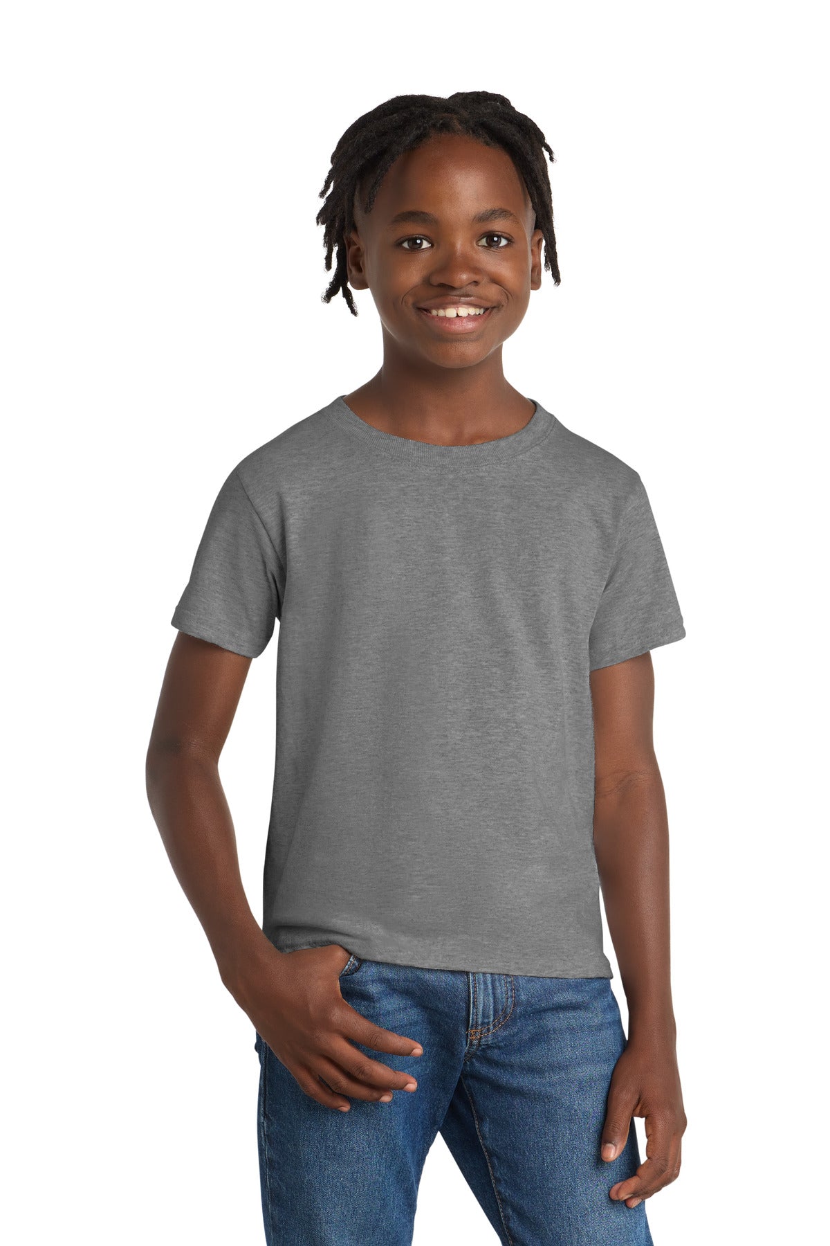 Custom Embroidery or DTF Print - Port & Co ®  Youth Essential Tee. PC61Y