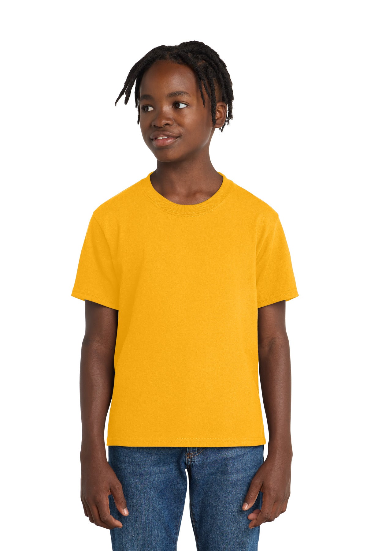 Custom Embroidery or DTF Print - Port & Co ®  Youth Essential Tee. PC61Y