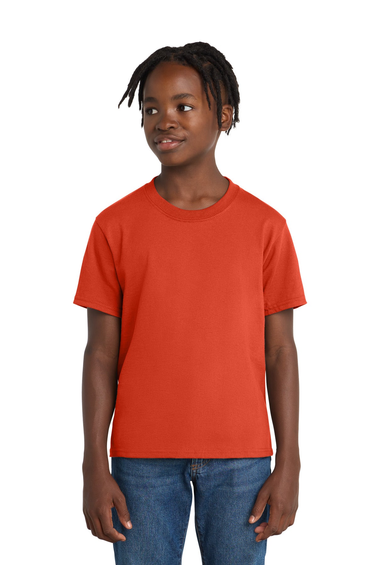 Custom Embroidery or DTF Print - Port & Co ®  Youth Essential Tee. PC61Y