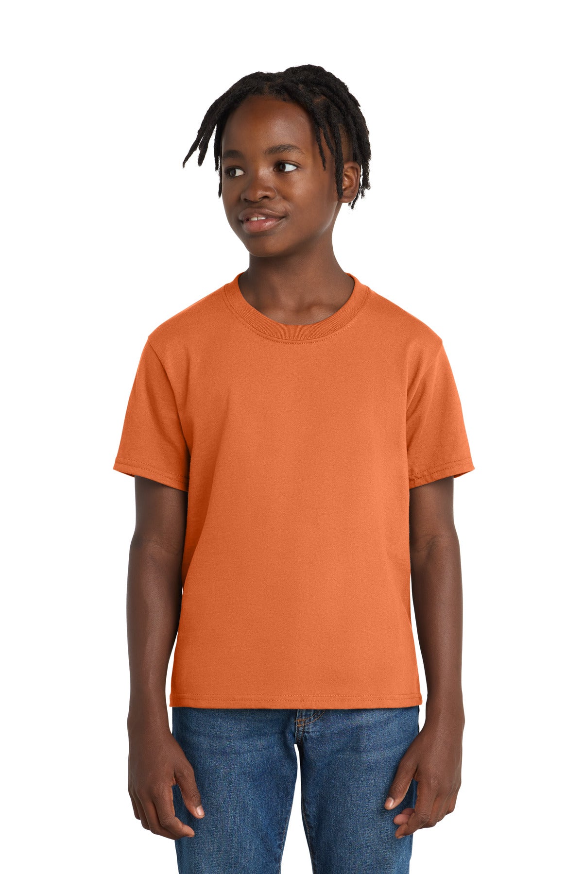 Custom Embroidery or DTF Print - Port & Co ®  Youth Essential Tee. PC61Y