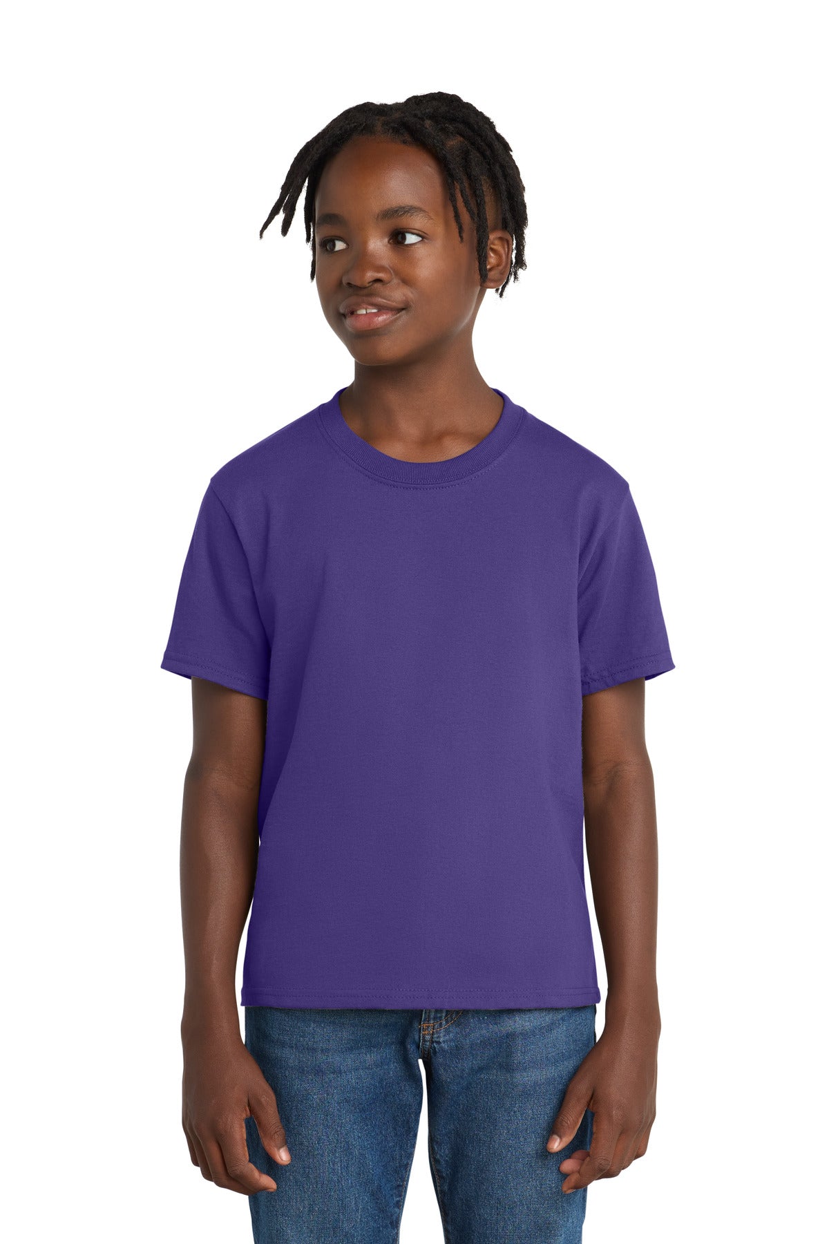 Custom Embroidery or DTF Print - Port & Co ®  Youth Essential Tee. PC61Y