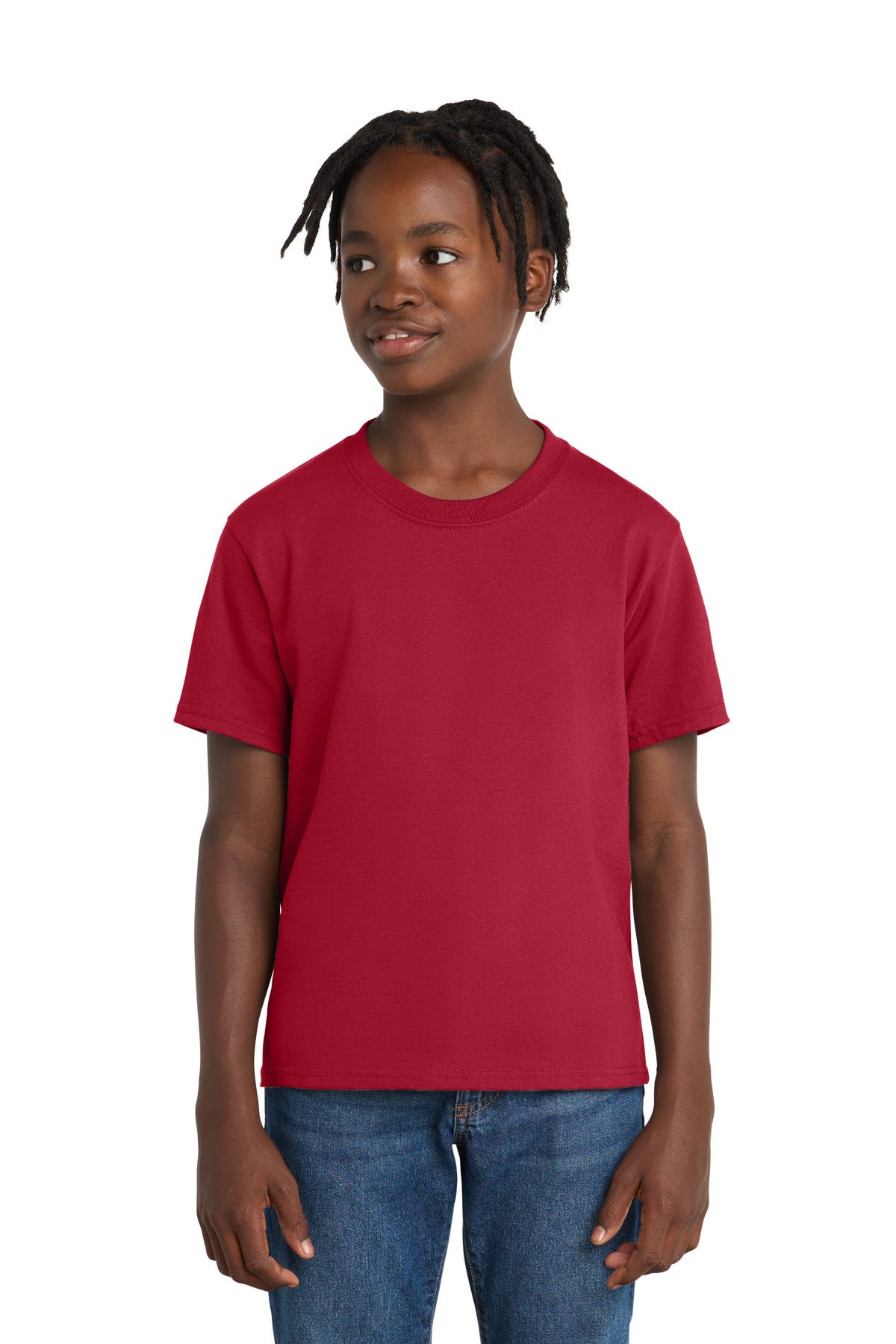 Custom Embroidery or DTF Print - Port & Co ®  Youth Essential Tee. PC61Y