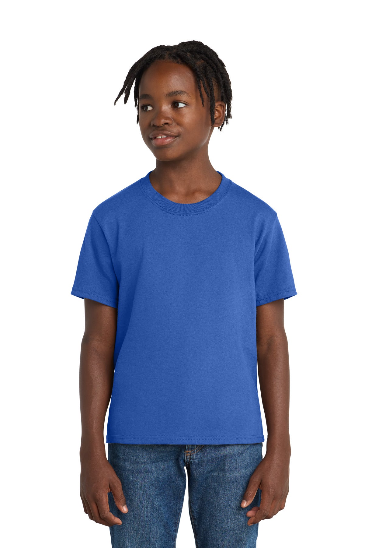 Custom Embroidery or DTF Print - Port & Co ®  Youth Essential Tee. PC61Y