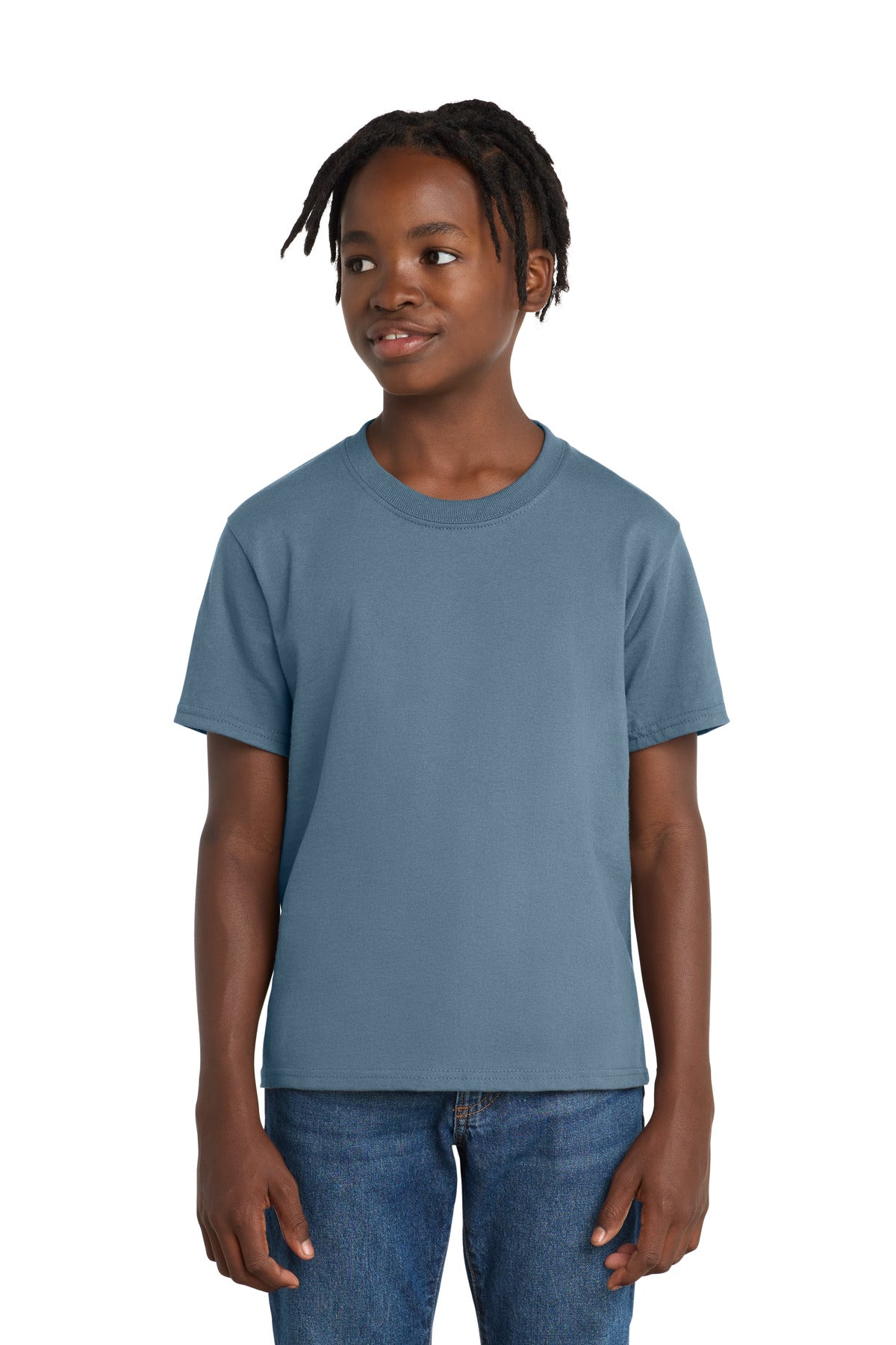 Custom Embroidery or DTF Print - Port & Co ®  Youth Essential Tee. PC61Y