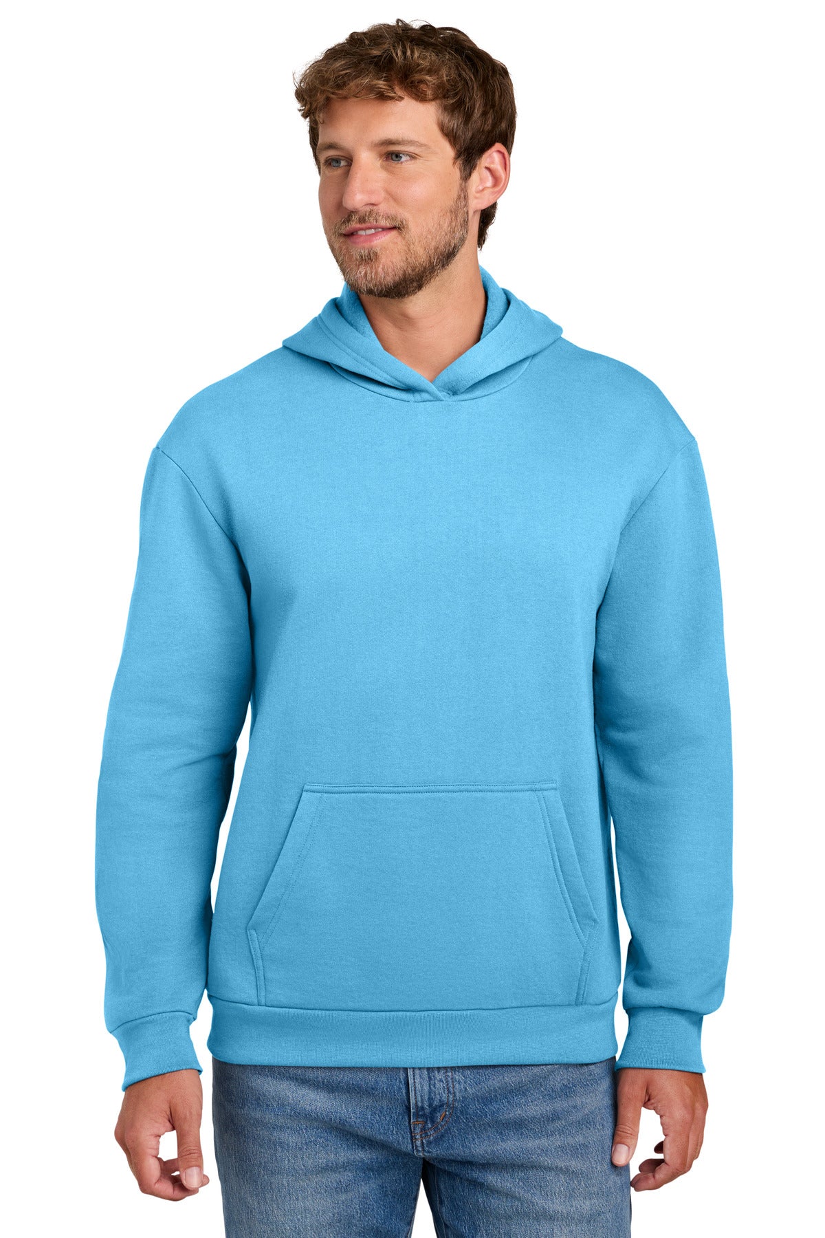 Custom Embroidery or DTF Print - Port & Co ®  Easy Fleece Pullover Hooded Sweatshirt PC68H