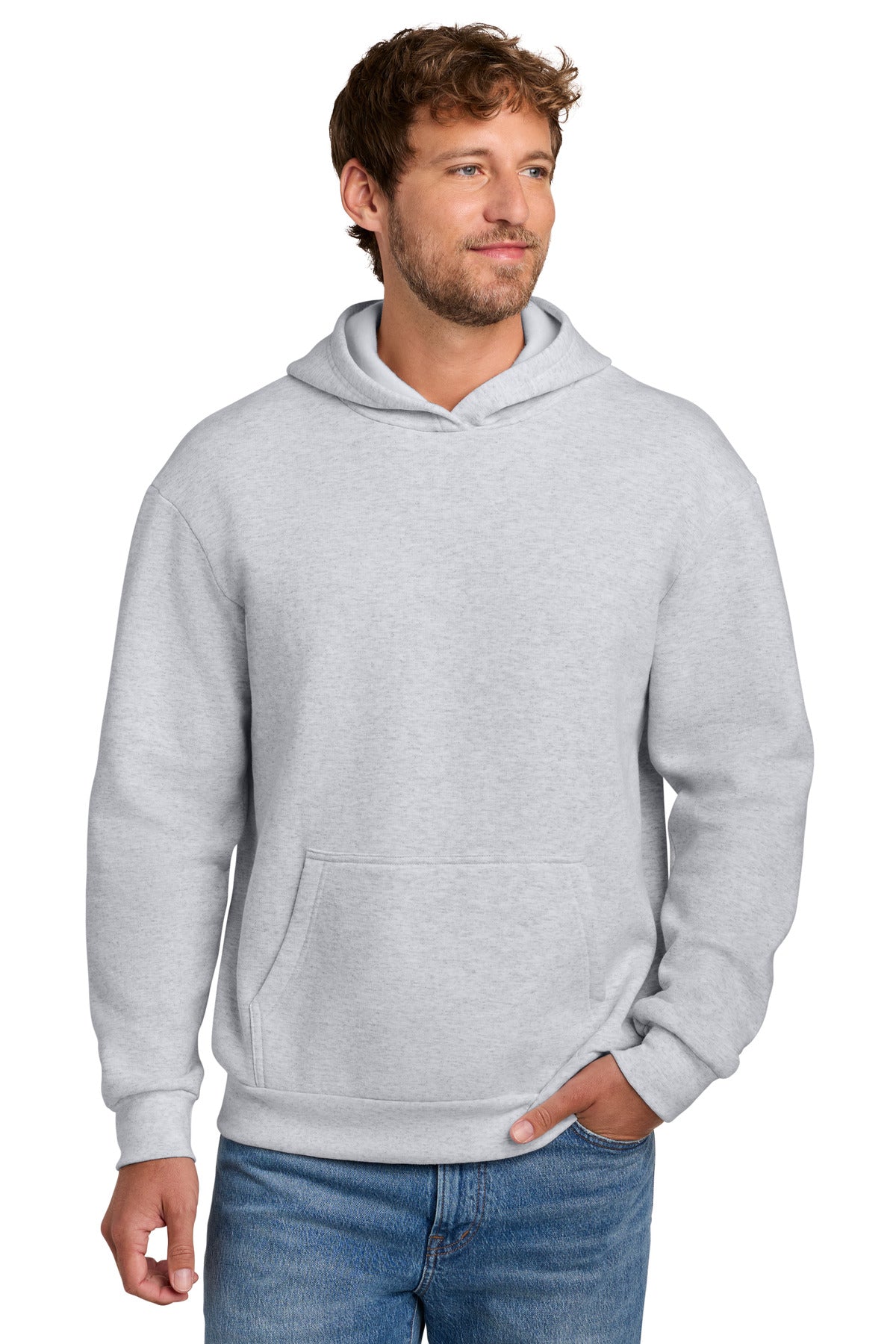 Custom Embroidery or DTF Print - Port & Co ®  Easy Fleece Pullover Hooded Sweatshirt PC68H