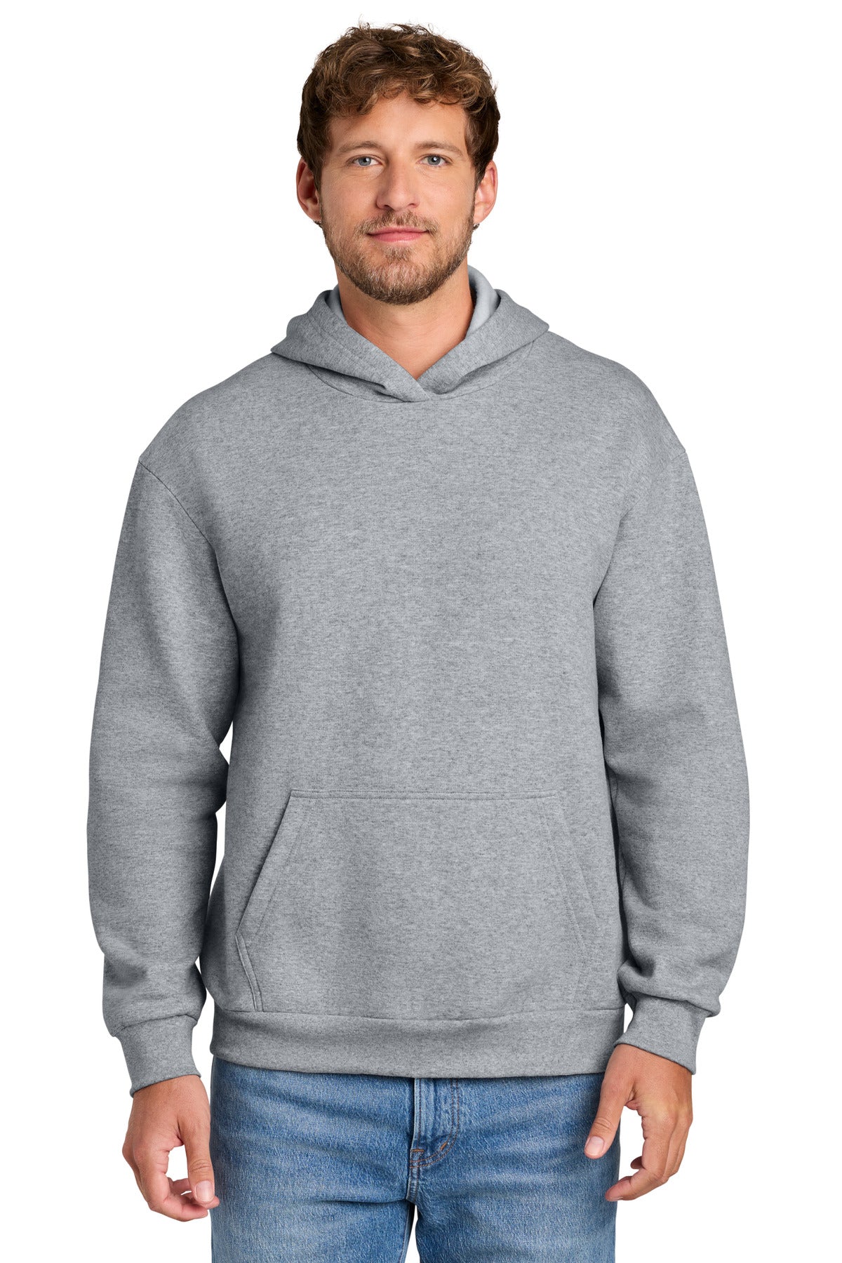 Custom Embroidery or DTF Print - Port & Co ®  Easy Fleece Pullover Hooded Sweatshirt PC68H